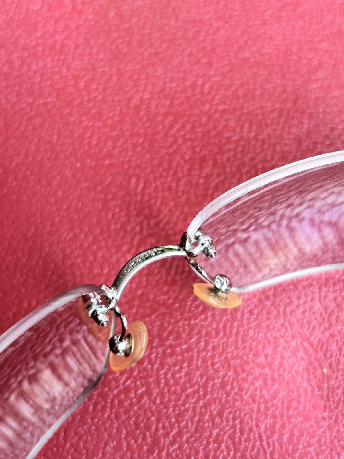 Chanel Chanel Sunglasses 4017-D Rhinestone Logo Rimless Vintage Size ONE SIZE - 7 Thumbnail