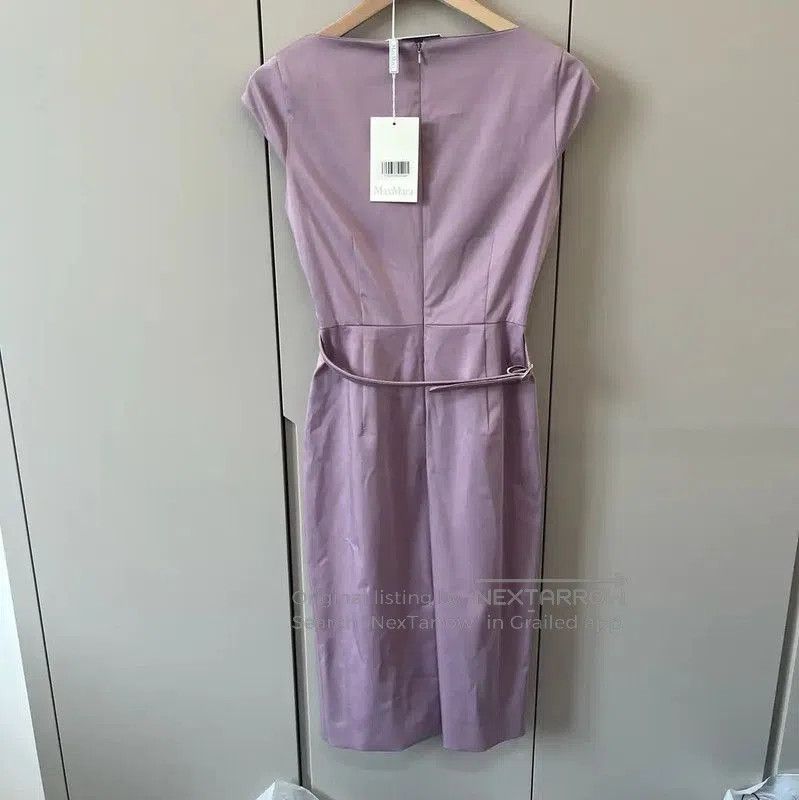 Max Mara MaxMara Purple Silk Dress for Women . Size XXS / US 00 / IT 34 - 2 Thumbnail