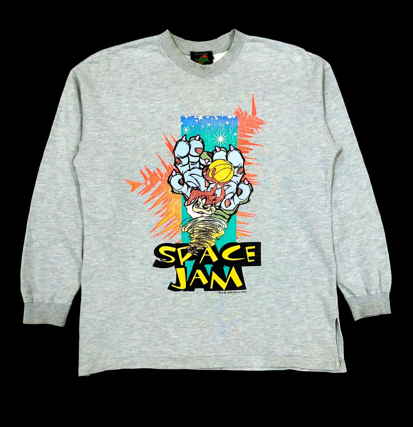 image of 1996 Space Jam Movie Tazmanian Devil in Grey, Men's (Size Medium)
