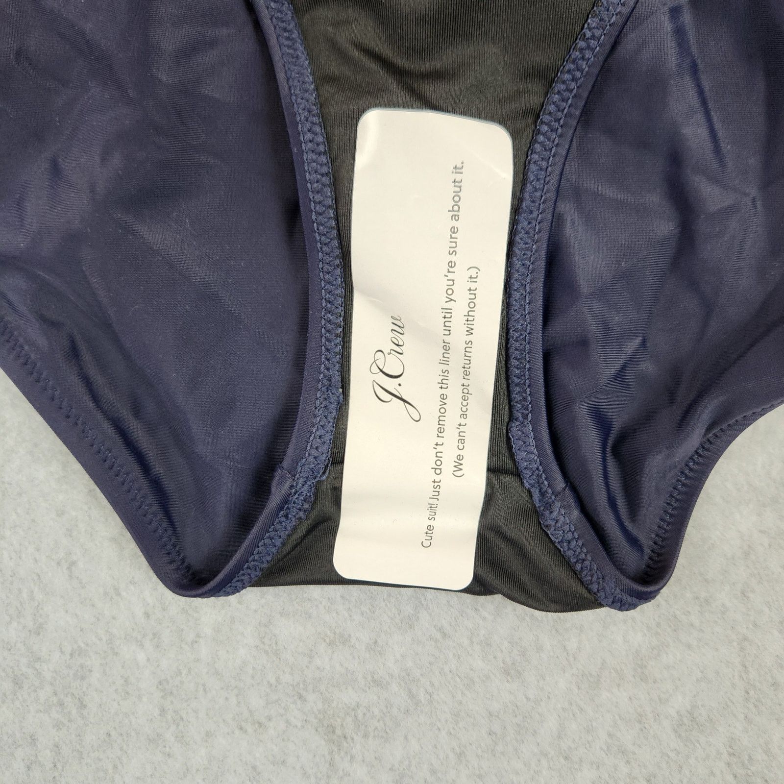 J.Crew J.Crew Swim Bottom Cross Front Bikini 2X Navy Blue BF171 Size ONE SIZE - 3 Thumbnail