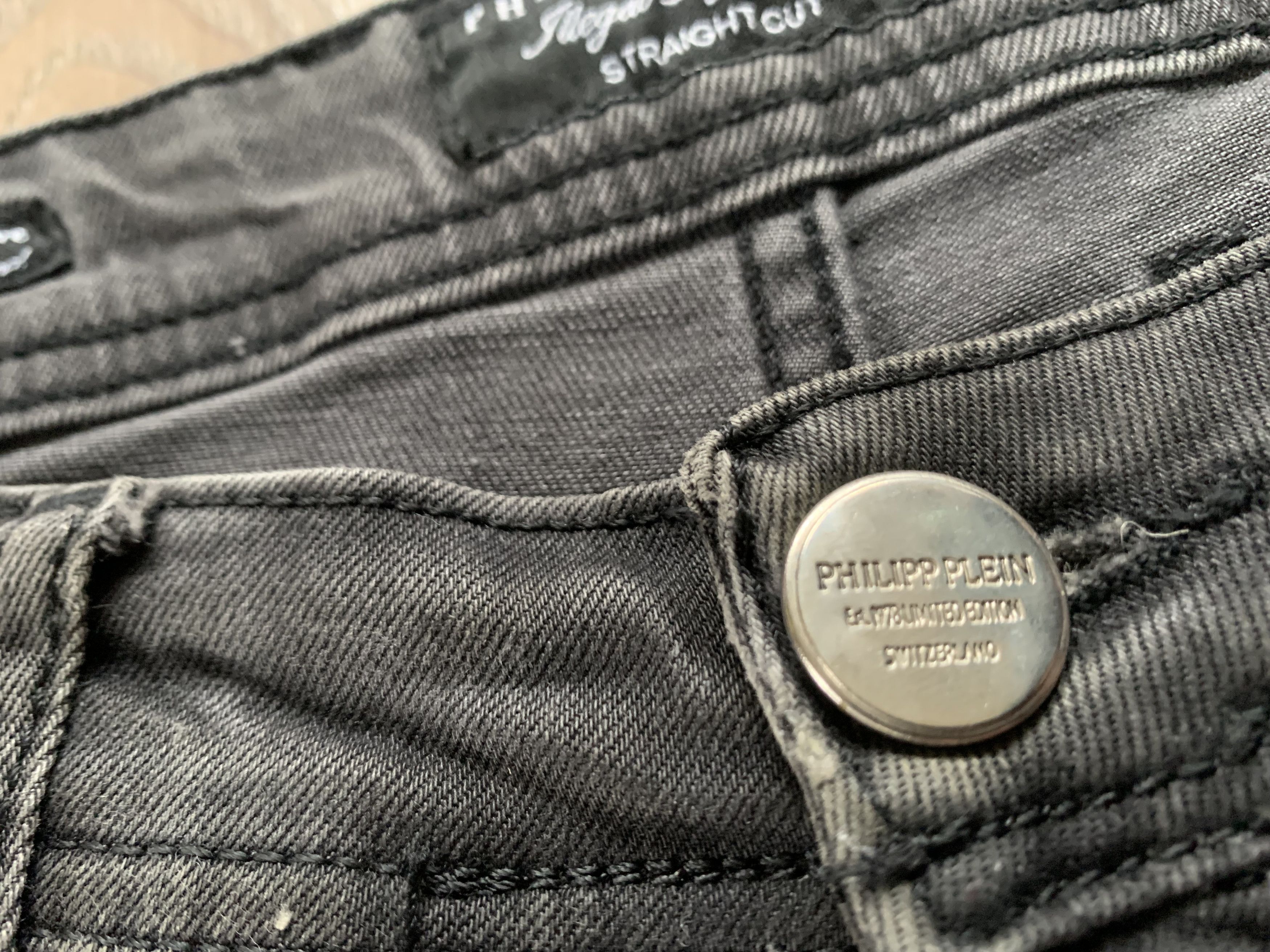 Philipp Plein Vintage Philipp Plein Straight Cut Black Dimond Jeans Size US 34 / EU 50 - 12 Thumbnail