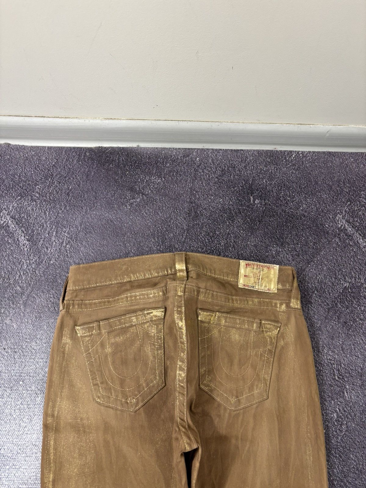 True Religion Vintage True Religion Y2K Women’s Gold Metallic Skinny Jeans Size 30" / US 8 / IT 44 - 17 Thumbnail