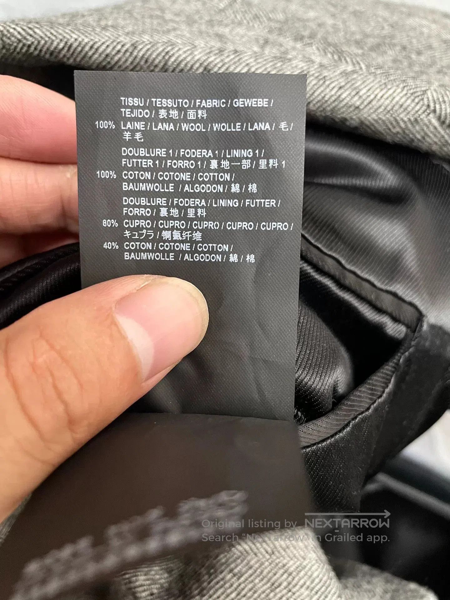 Saint Laurent Paris Saint Laurent Gray Herringbone Wool Coat. Size US M / EU 48-50 / 2 - 6 Thumbnail