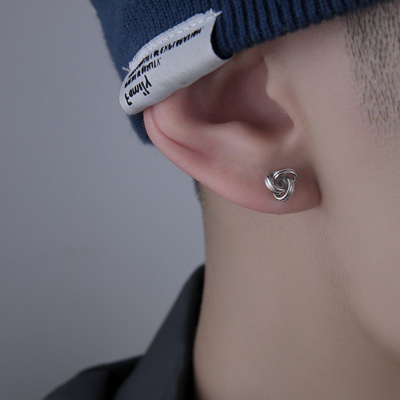 Jewelry × Sterling Silver One pairs Hip-hop Earrings Gothic Punk Chrome Jewelry Spike Size ONE SIZE - 1 Thumbnail