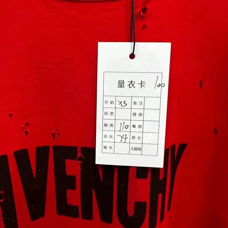 Givenchy Givenchy Red Short Sleeve with Holes, size XS Size US XS / EU 42 / 0 - 5 Thumbnail