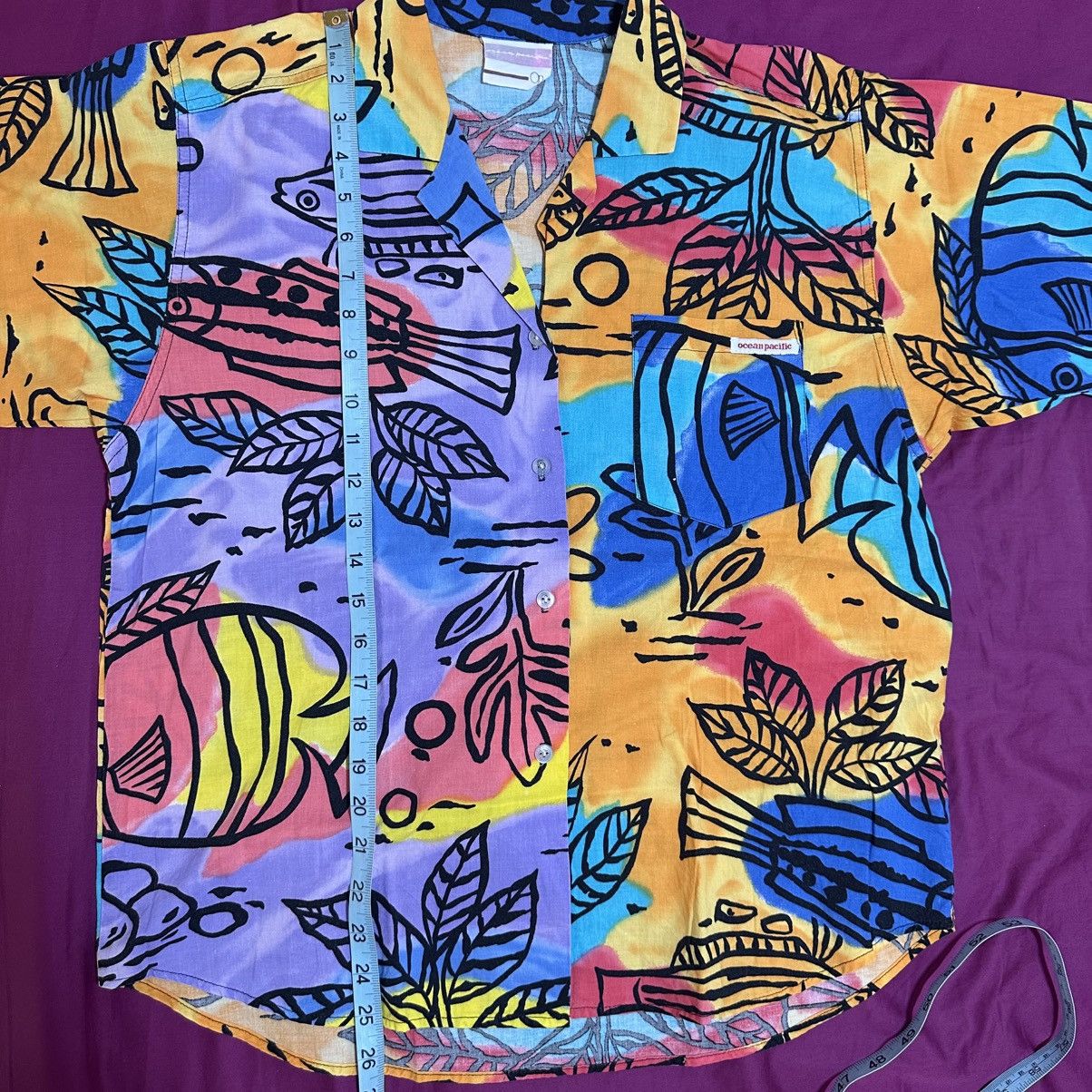 Ocean Pacific × Vintage Vintage Ocean Pacific Hawaiian Shirt 1980s Aloha OP Large Size US L / EU 52-54 / 3 - 5 Thumbnail