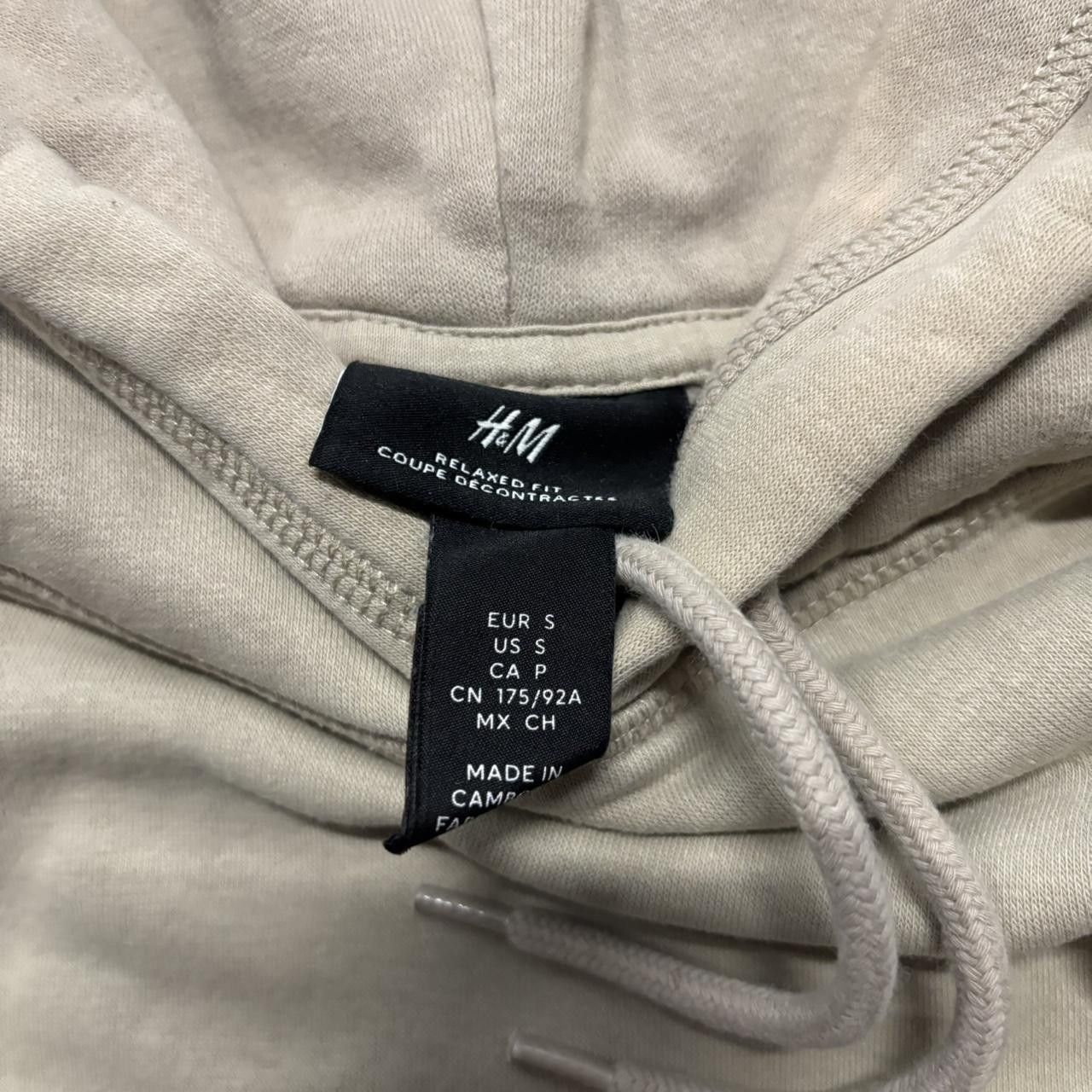 Japanese Brand × Vintage Crazy Vintage Y2K/2000s Cream Blank Streetwear Essential Hoodie! Size US S / EU 44-46 / 1 - 6 Thumbnail