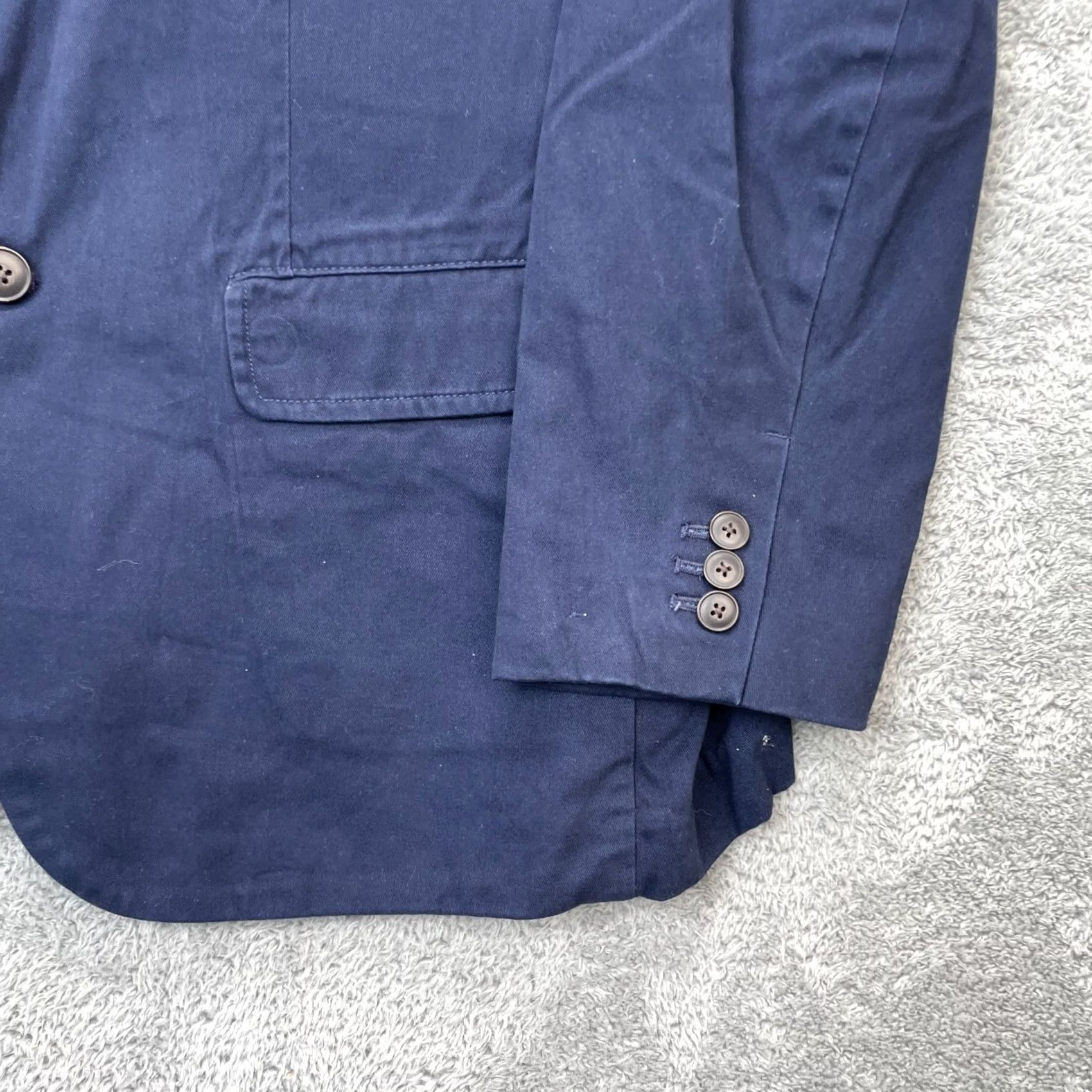 Gap Gap Mens XL Blue Blazer Coat Cotton Single Breasted Office Wear Jacket Size 46R - 6 Thumbnail