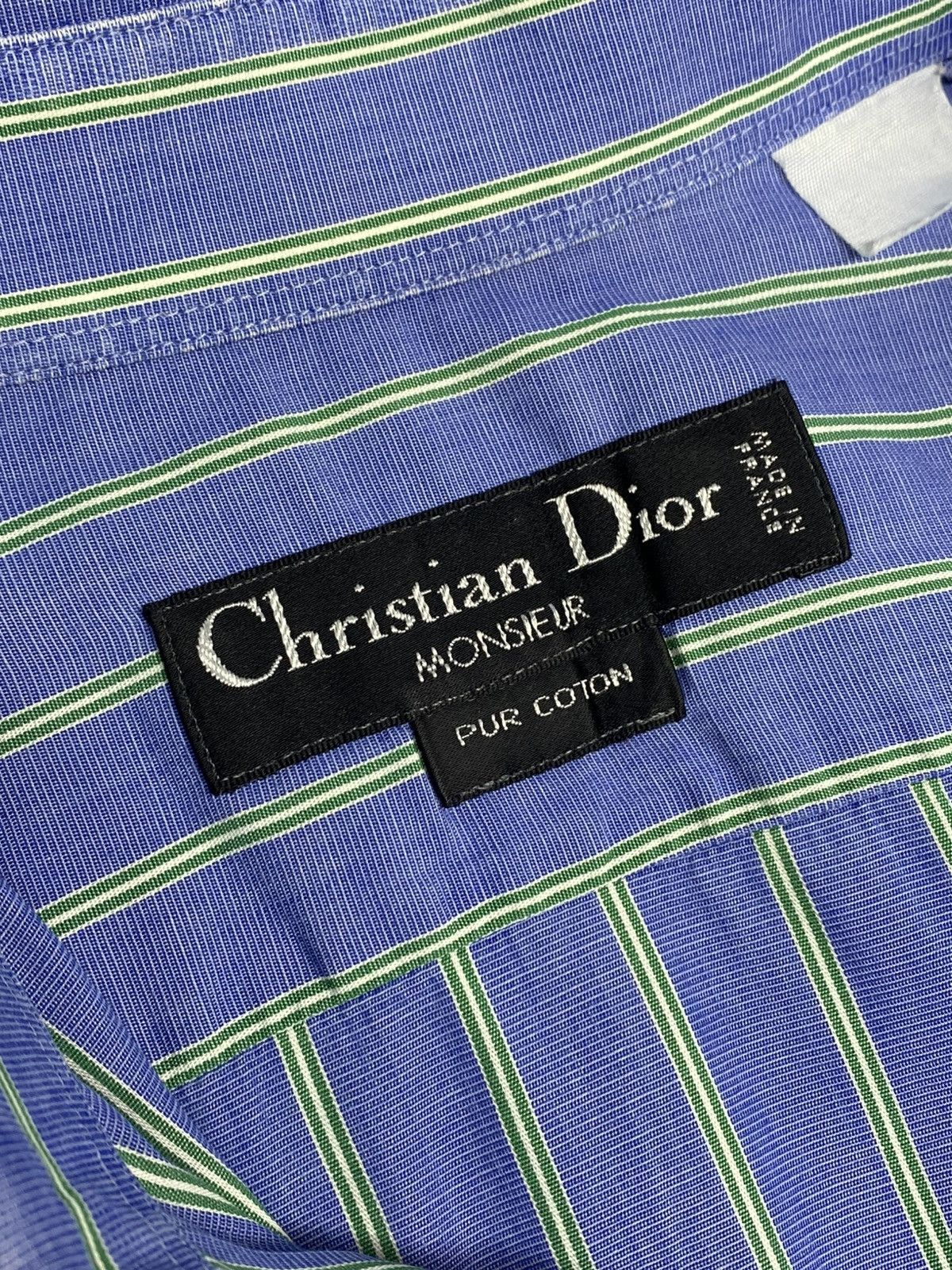 Christian Dior Monsieur Vintage Christian Dior Striped Short Sleeve Shirt Size US L / EU 52-54 / 3 - 11 Thumbnail