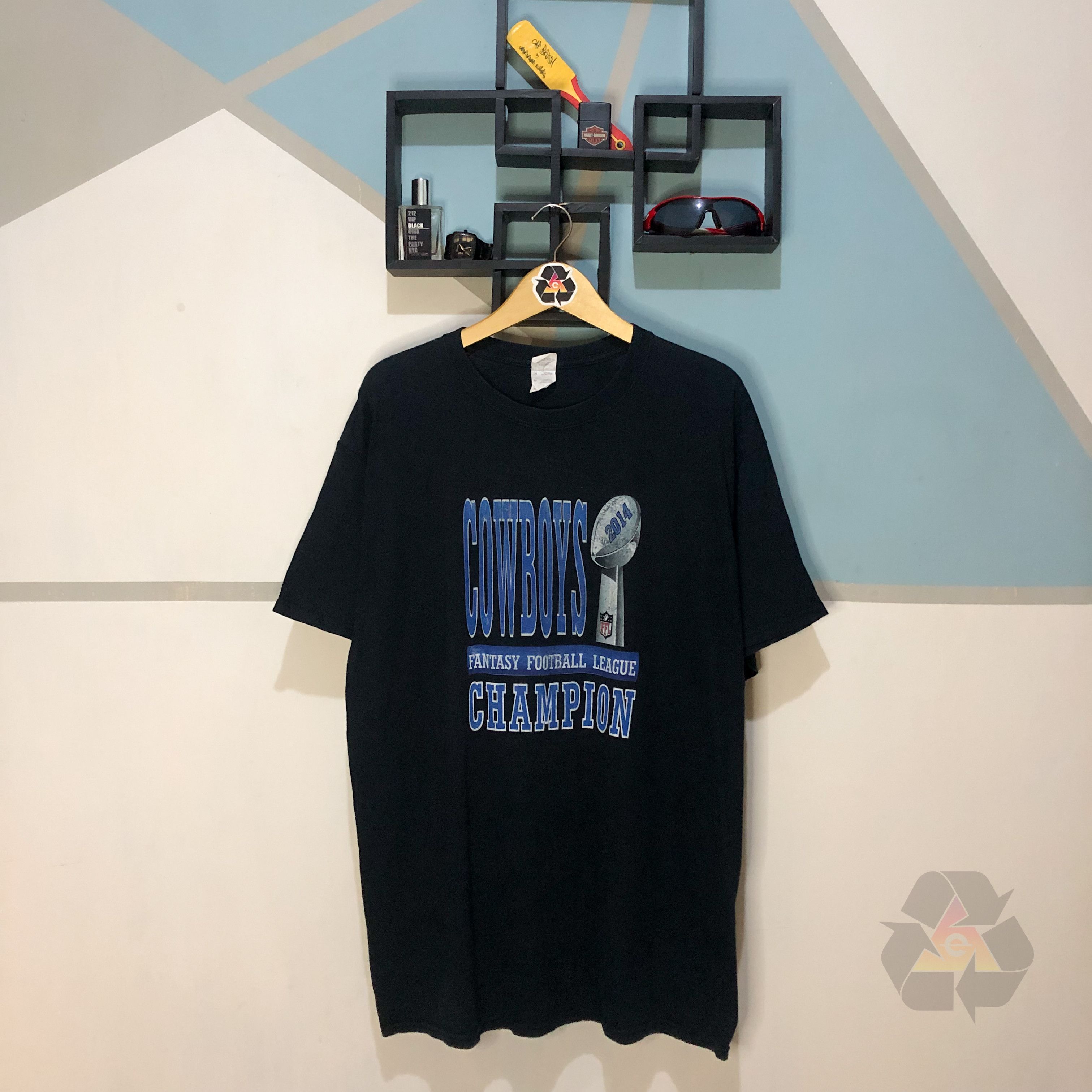 Logo Athletic Vintage Cowboys FFL Champion 2014 T-Shirt Size US XL / EU 56 / 4 - 2 Thumbnail