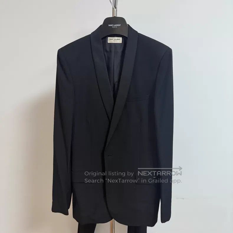 Saint Laurent Paris Saint Laurent Paris First-year green fruit collar wool sui Size US L / EU 52-54 / 3 - 2 Thumbnail