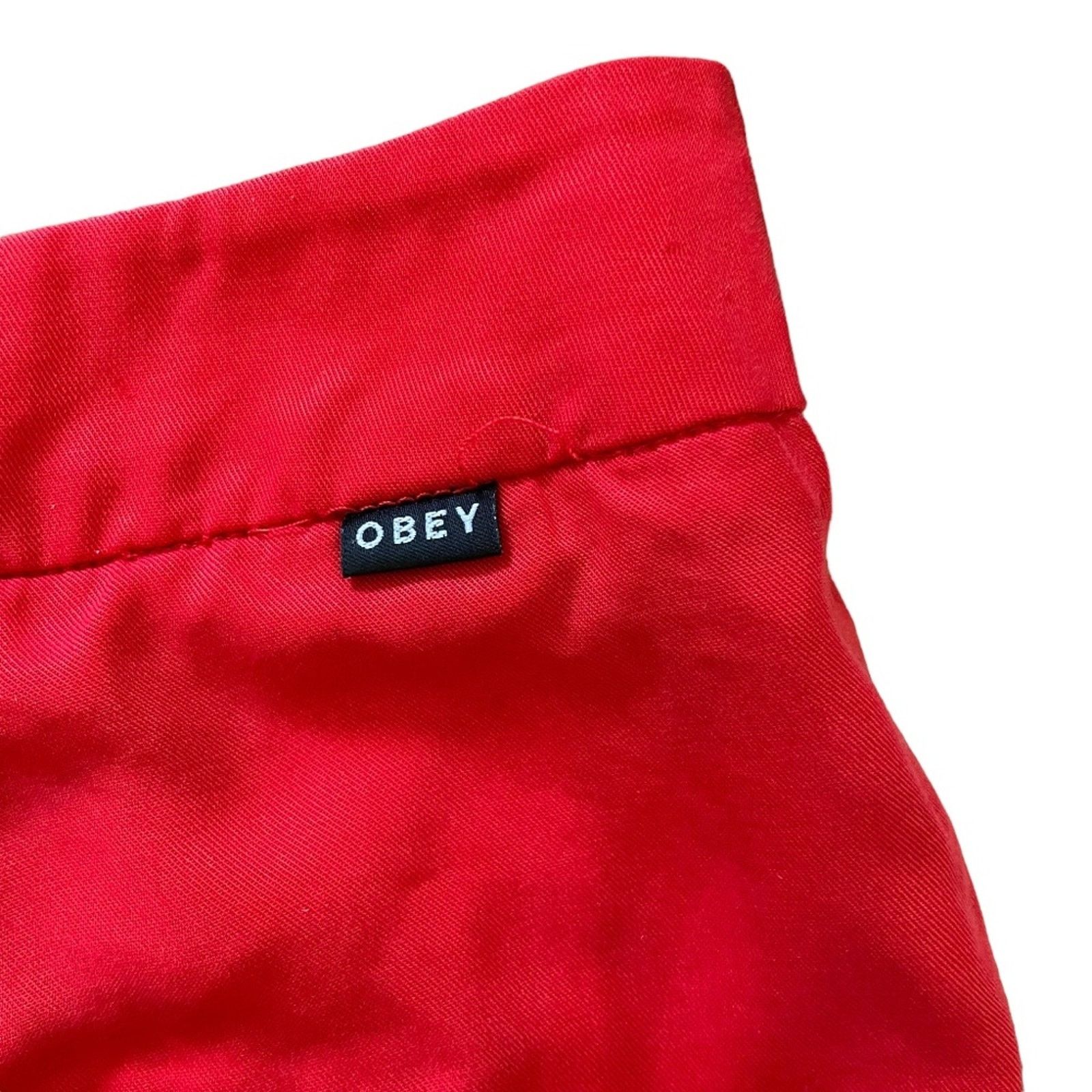 Obey Obey Red Pleated Tapered Leg Ankle Pants Women's Trousers Size 26" / US 2 / IT 38 - 9 Thumbnail