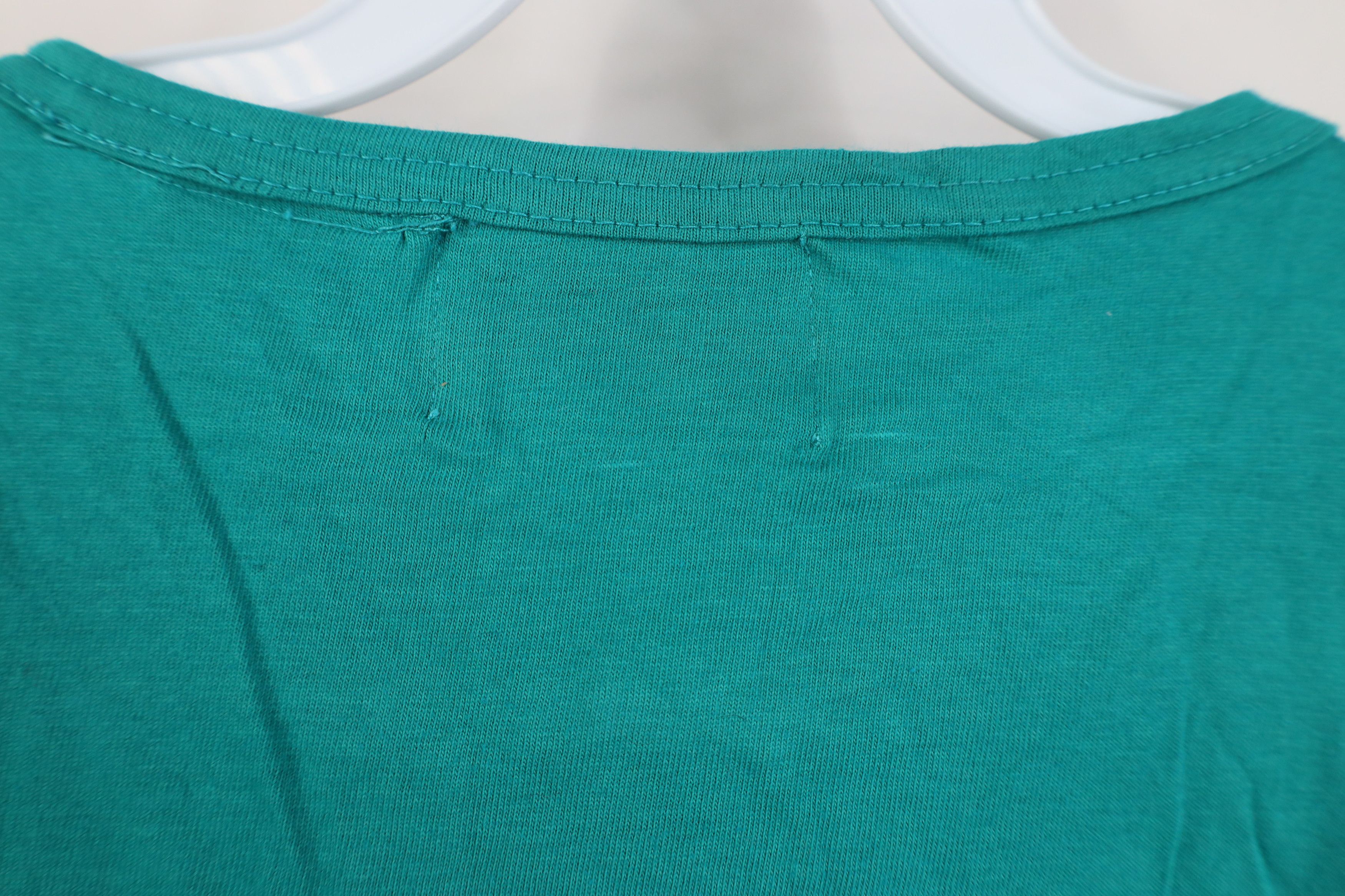 Vintage Vintage 90s Streetwear Club Baggy Fit Henley T-Shirt Teal Size M / US 6-8 / IT 42-44 - 10 Thumbnail
