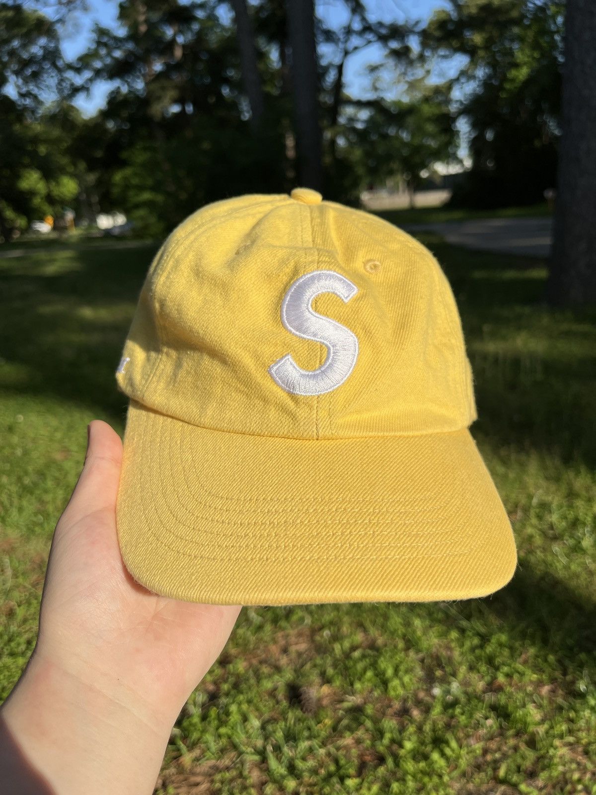 Supreme イエロー Sロゴ キャップ Kevlar素材 Buy Supreme x Kevlar Denim S Logo 6-Panel 'Yellow' - SS22H38
