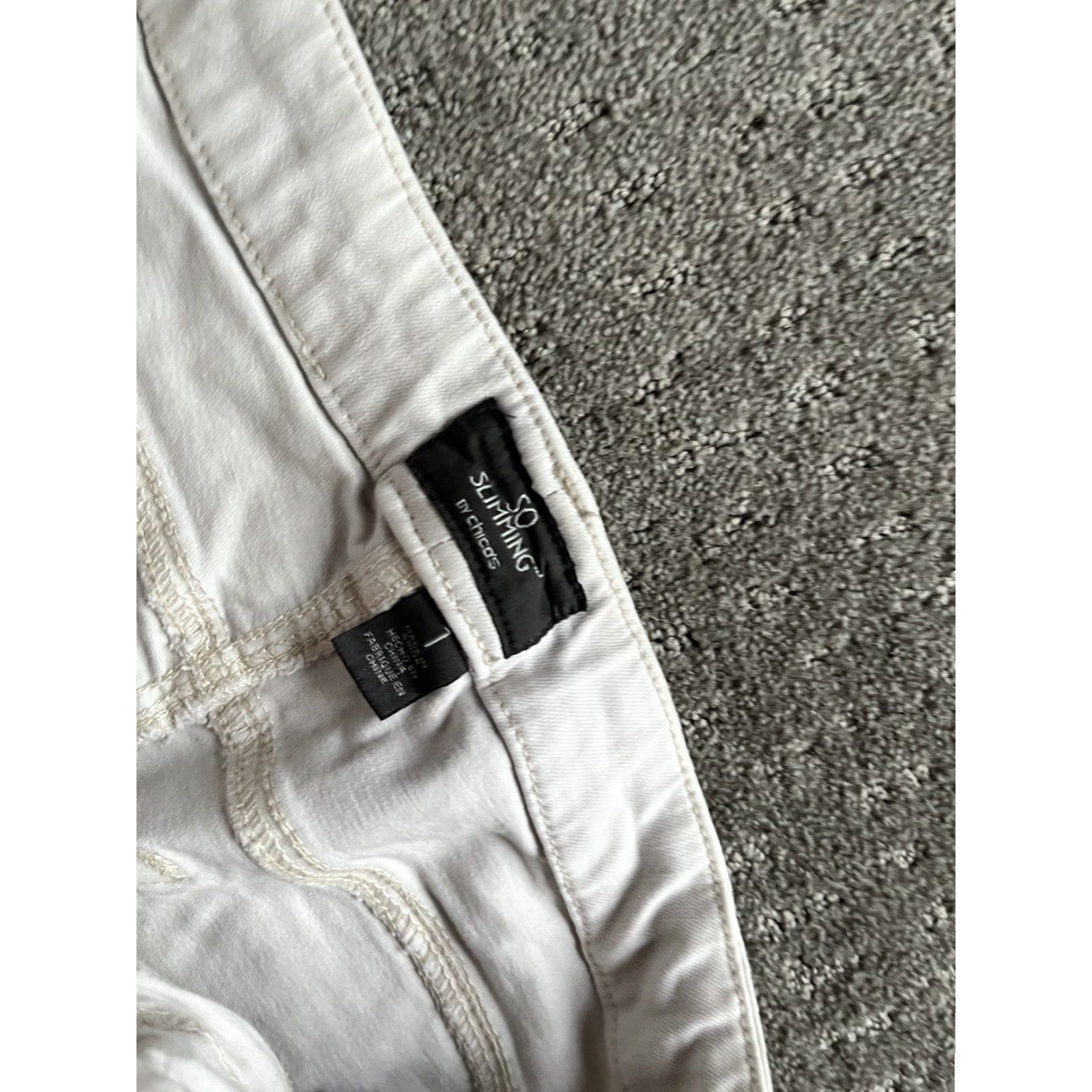 Vintage Chico's Jeans Women White Denim Light Wash Slimming Mid Rise Skinny Casual 90s Womens Size 25" / US 0 / IT 36 - 5 Thumbnail