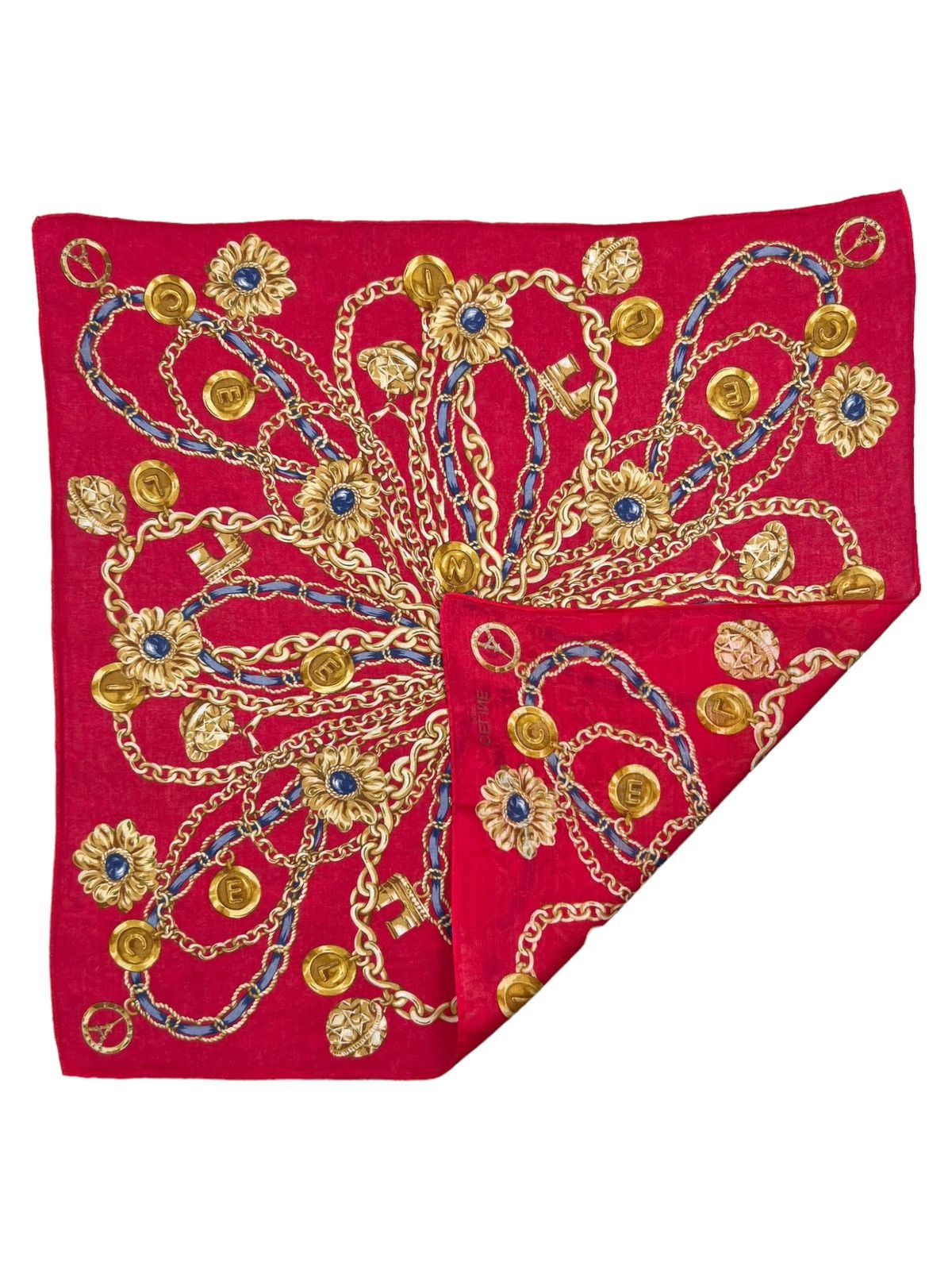 Celine Celine Handkerchief Neckerchief Bandana Pocketsquare Size ONE SIZE - 3 Thumbnail