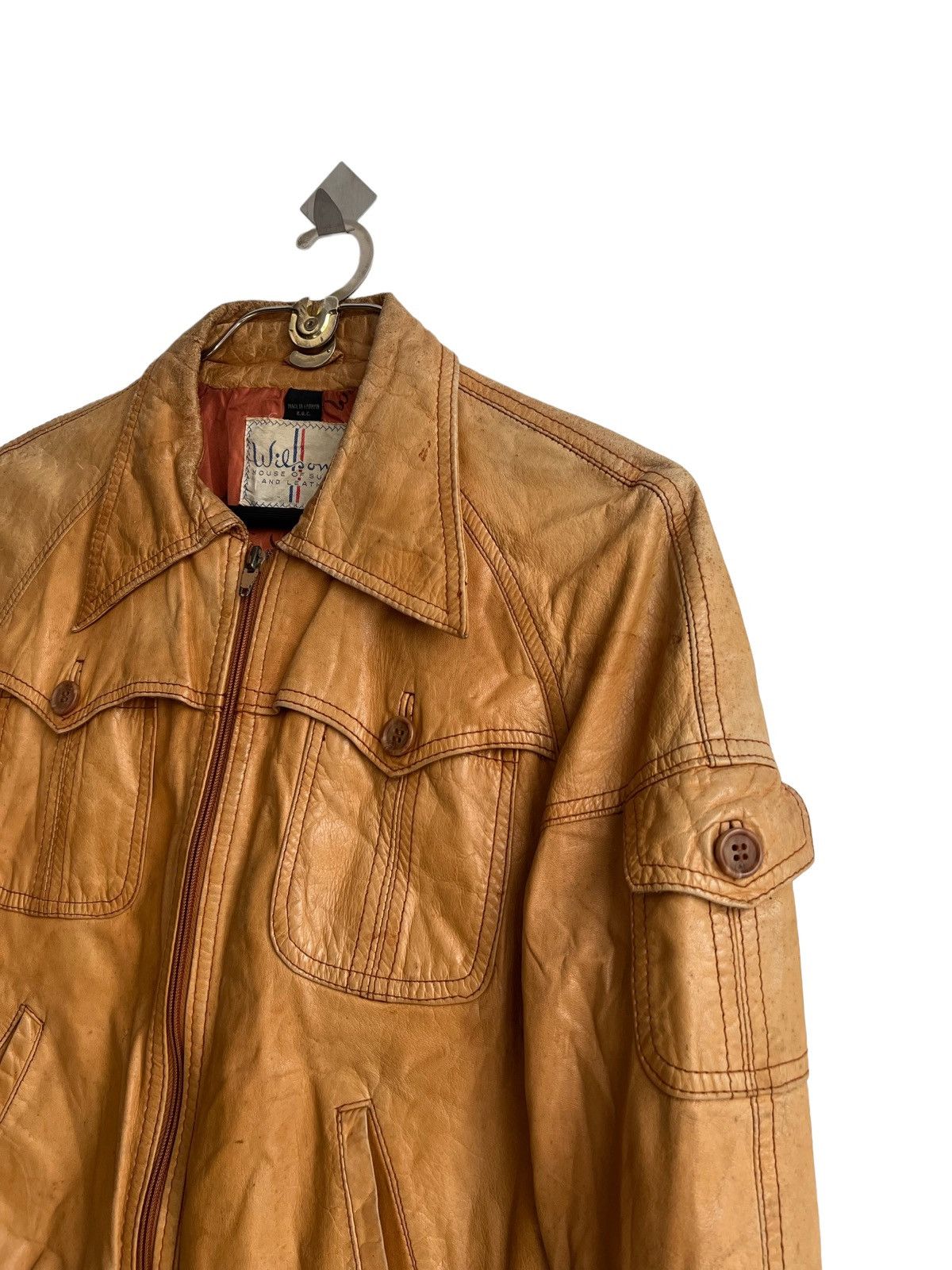 Aero Leathers 50/60s Wilson Leather Broken Horsehide Biker Leather Jacket Size US S / EU 44-46 / 1 - 4 Thumbnail