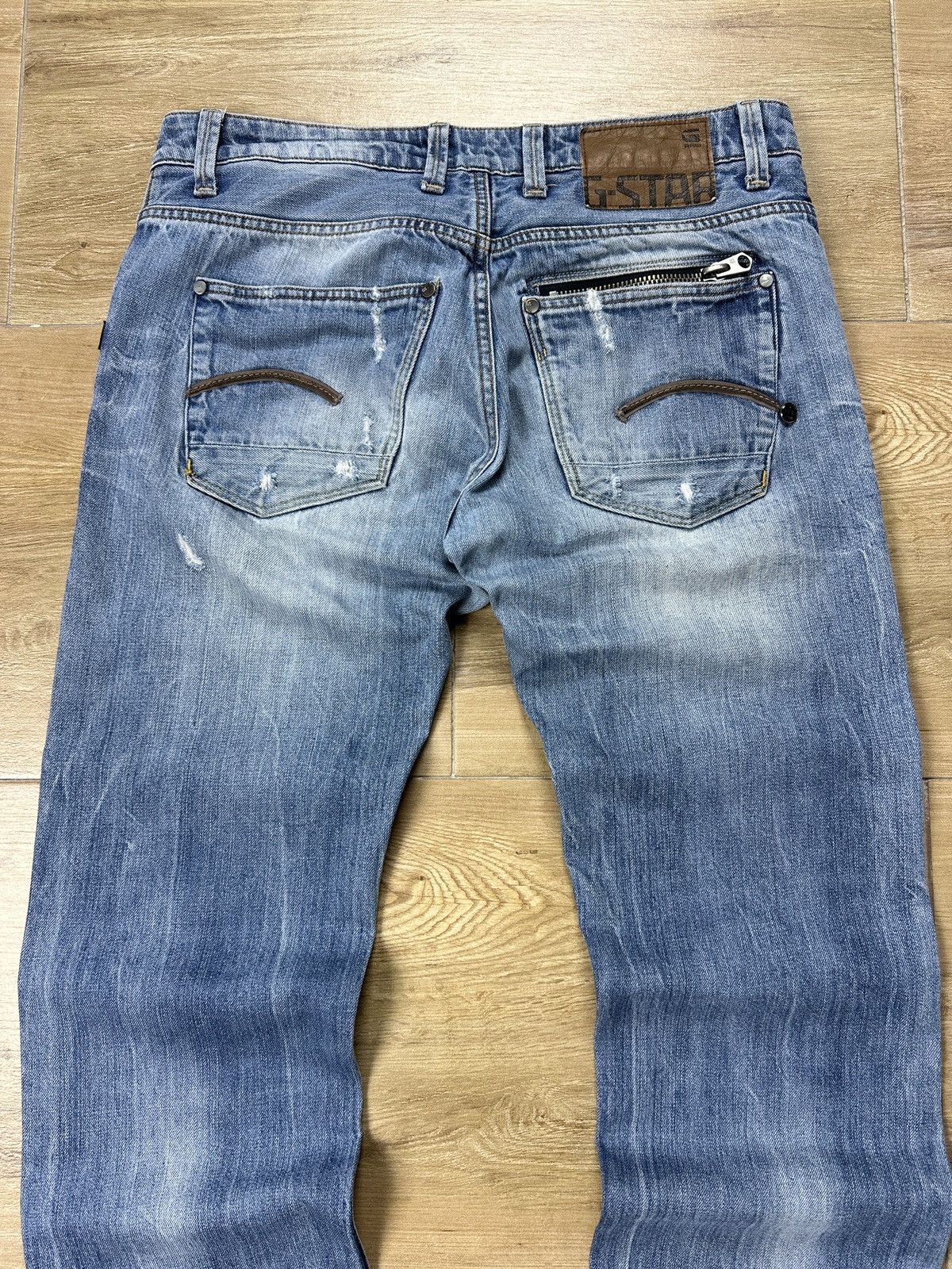 G-Star × Vintage Vintage G-Star Raw Attacc Low Straight Denim Jeans Size US 32 / EU 48 - 11 Thumbnail
