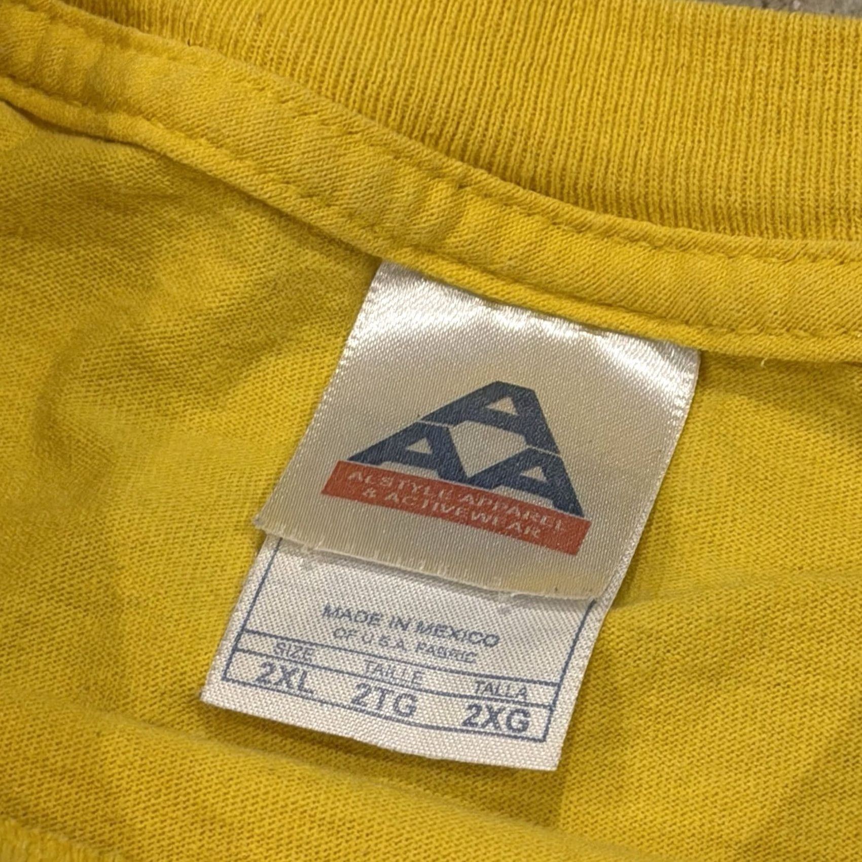 Vintage VINTAGE Frida Kahlo Shirt Mens 2XL Art Self Portrait Yellow Short Sleeve Crew Neck Graphics Print T-Shirt 1990s Mexico Cotton Size US XXL / EU 58 / 5 - 4 Thumbnail
