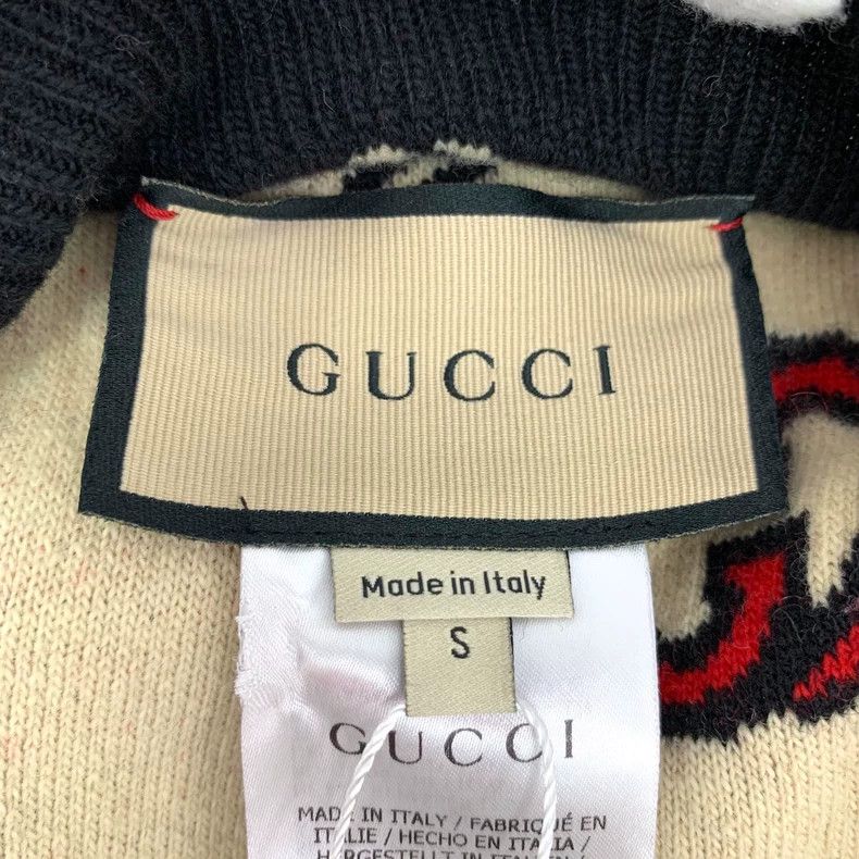 Gucci Gucci Colour-blocked logo jacquard full-printed wool lapel Size S / US 4 / IT 40 - 7 Thumbnail