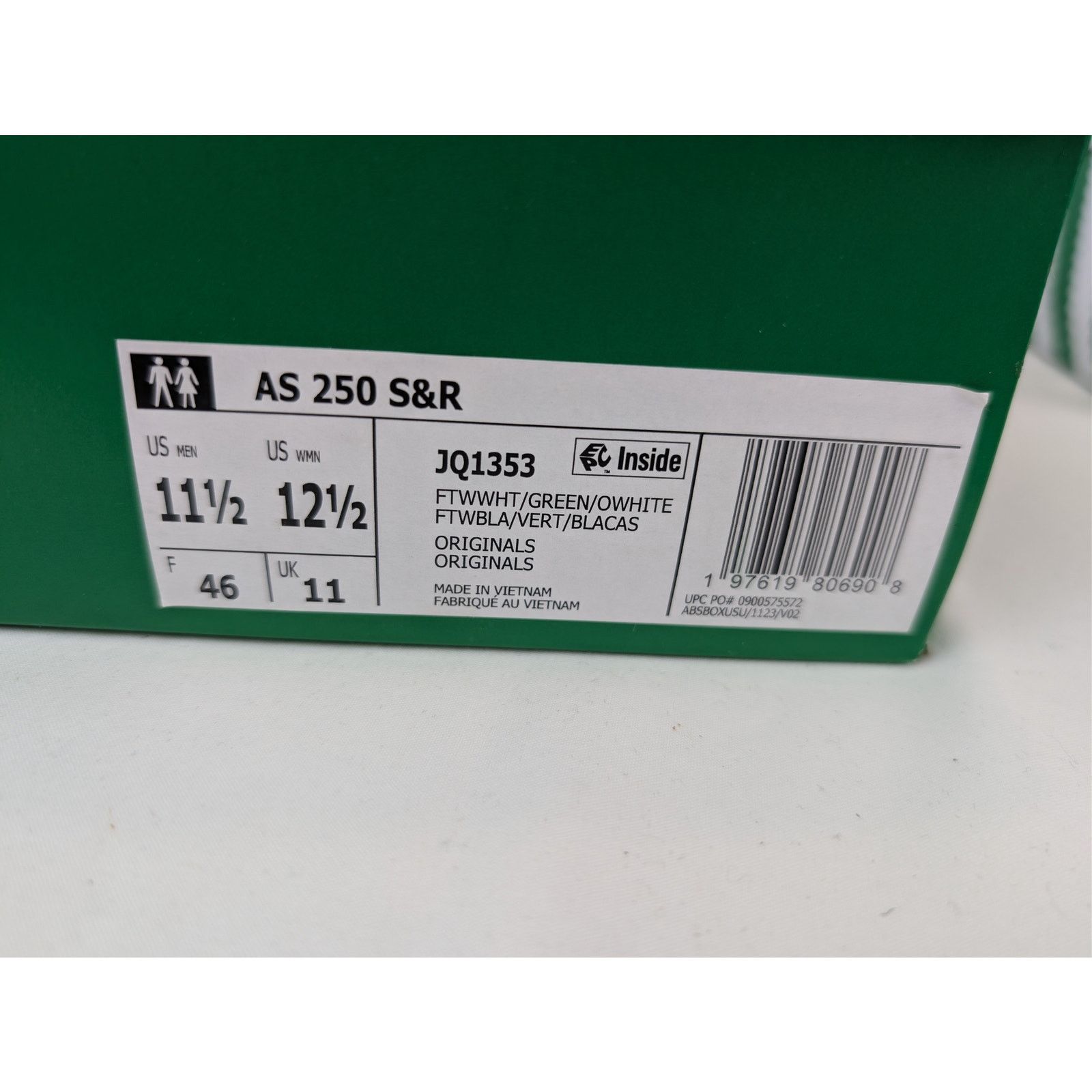 Adidas × Sporty & Rich o1rshd1 AS 250 Low-Top Sneakers in White / Green Size US 11.5 / EU 44-45 - 18 Thumbnail