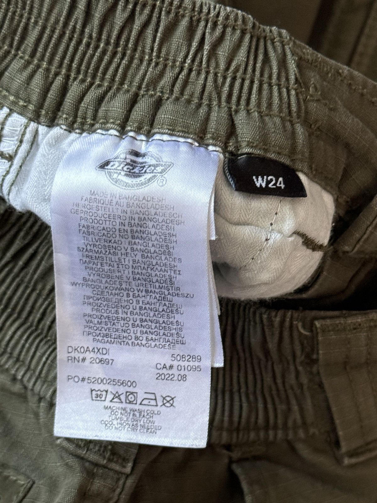 Dickies × Vintage Dickies w24 cargo khaki Wmns pant joggers trouser chino Size 24" / US 00 / IT 34 - 14 Thumbnail