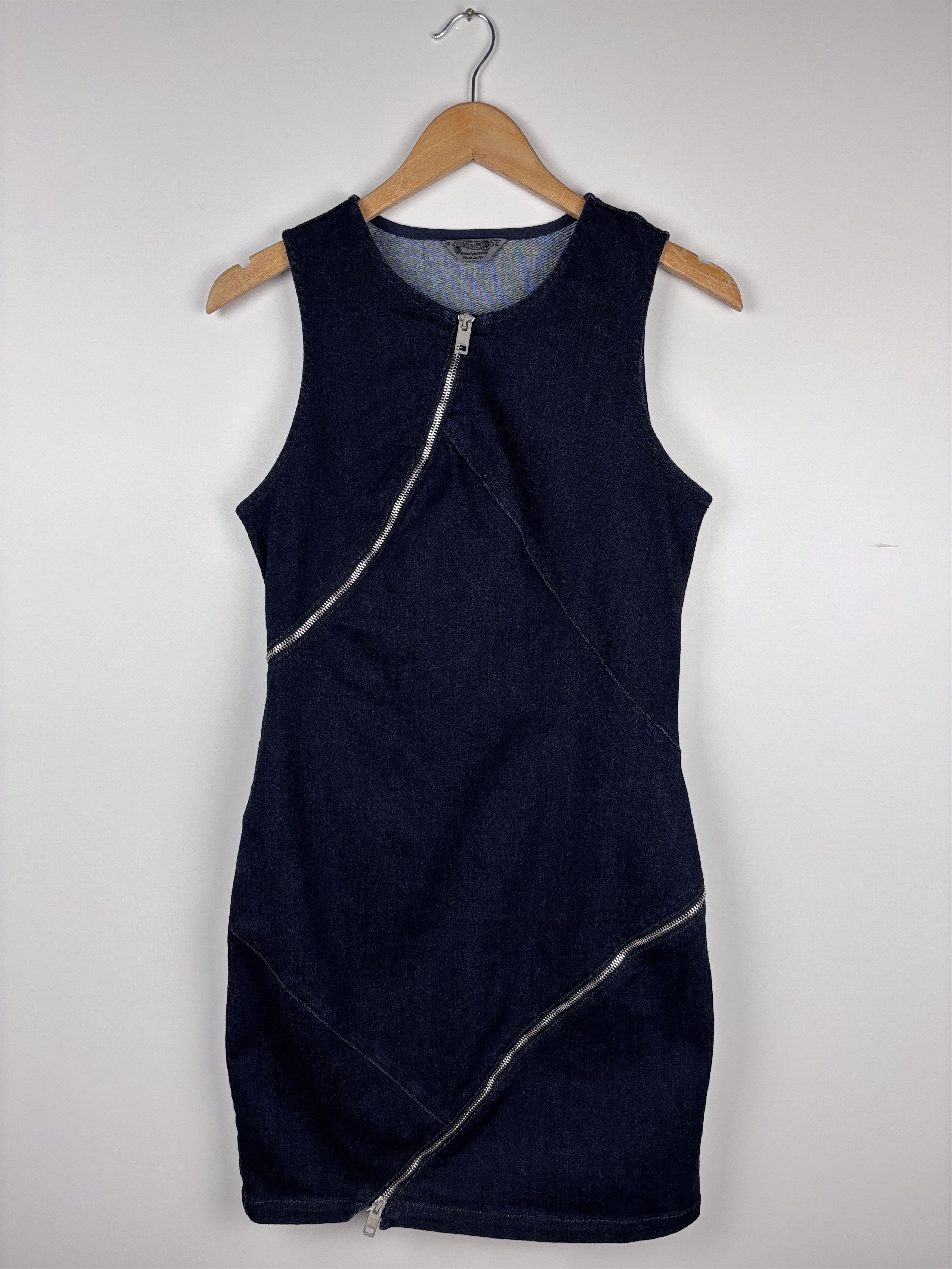 Diesel Womens Diesel Denim Full Zip Dress Navy Blue Size M Size M / US 6-8 / IT 42-44 - 1 Thumbnail