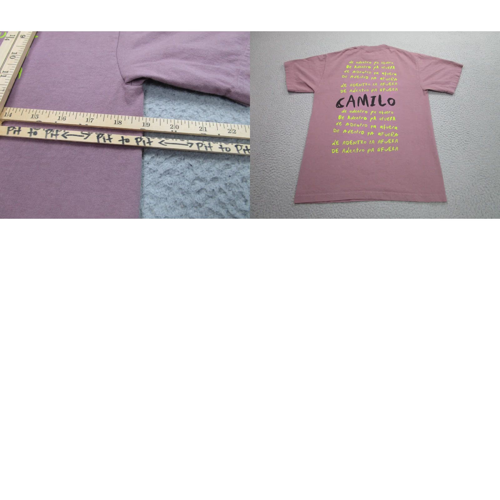 Vintage VINTAGE Camilo T-Shirt Men's Small Purple Graphic Concert Tee 2020s Music Band Tour Fan Gift Size US S / EU 44-46 / 1 - 8 Thumbnail