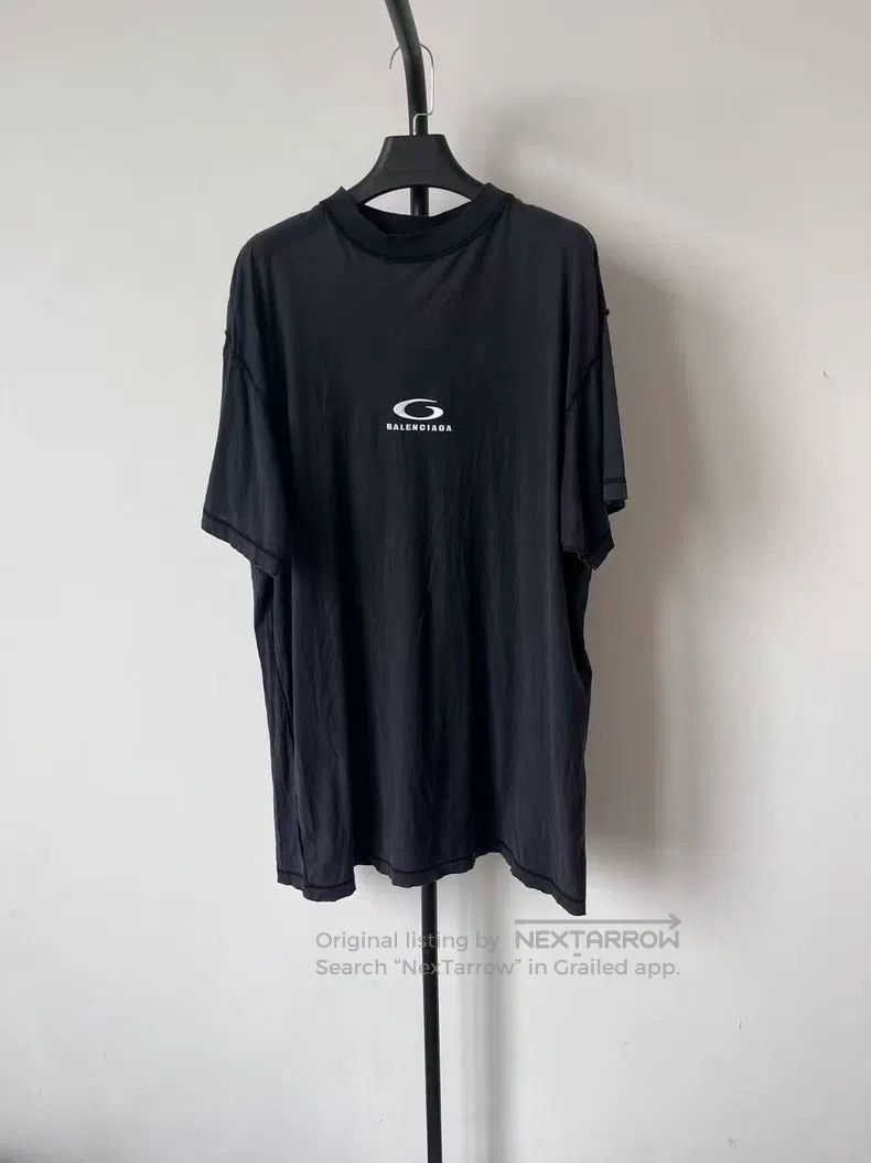 Balenciaga Balenciaga Embroidered Short Sleeve Cotton T-Shirt, Loose Size US S / EU 44-46 / 1 - 1 Thumbnail