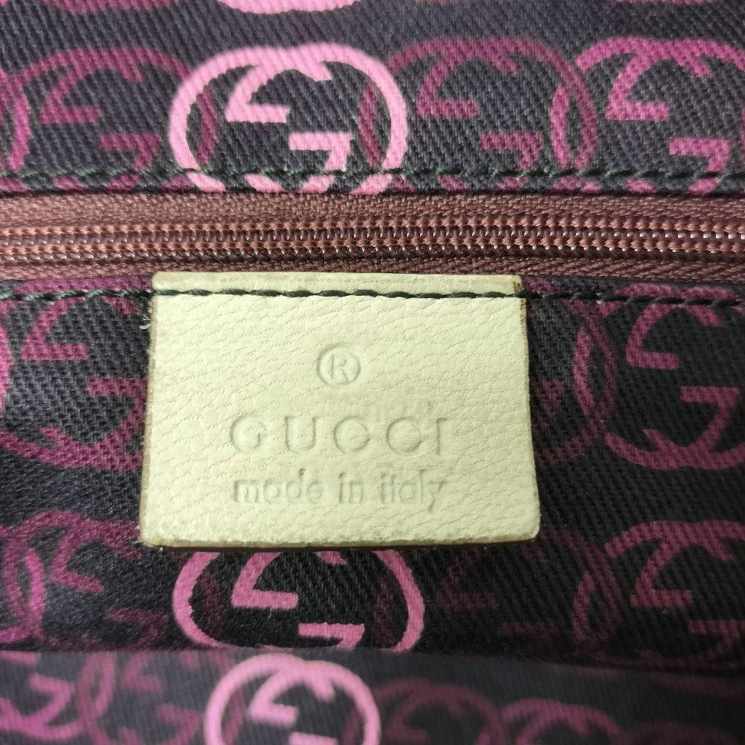 Gucci Gucci - Prince Handbag Shoulder Bag Boston White Leather Size ONE SIZE - 8 Thumbnail