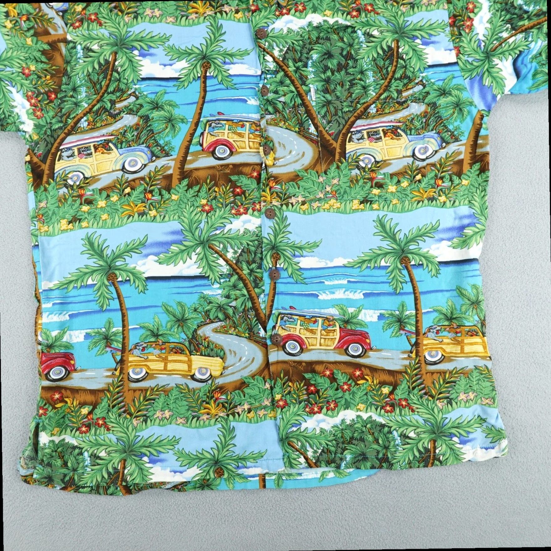 Vintage VINTAGE Kahala Hawaiian Shirt Mens Large Blue Rayon Aloha Beach Cars Surf Size US L / EU 52-54 / 3 - 5 Thumbnail