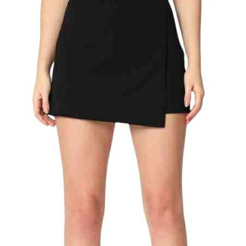 Forever 21 NEW Black Skort Skirt w/ Built in Shorts Mini Slit Small Size 25" / US 0 / IT 36 - 3 Thumbnail