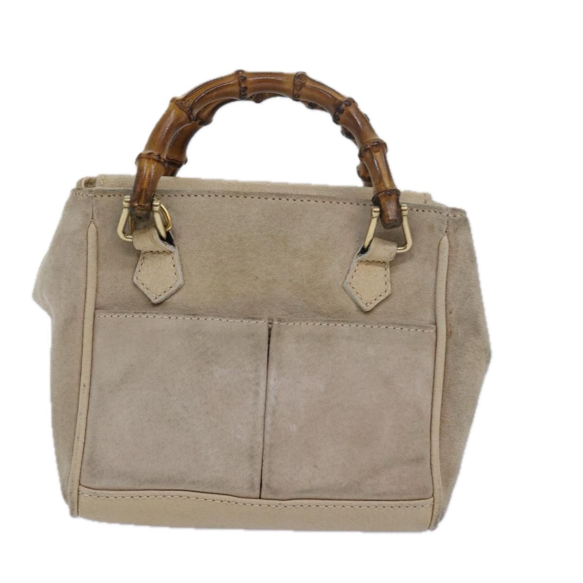 Gucci Bamboo Beige Suede Handbag (Pre-Owned) Size ONE SIZE - 1 Thumbnail
