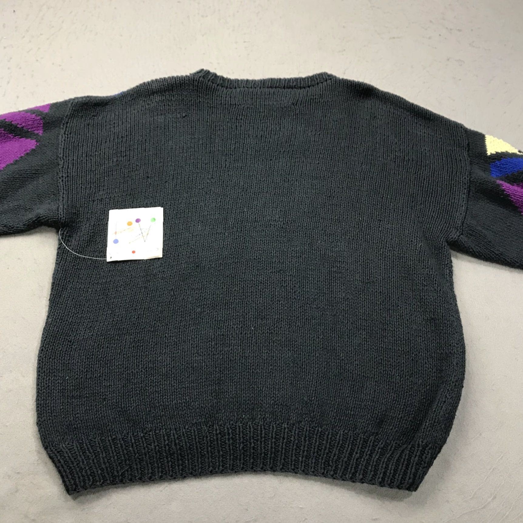 Alexander Julian VINTAGE Alexander Julian Colours Sweater Womens L Geometric Knit Crew Neck Pullover 80s Purple Mens Womens Girls Boys Size L / US 10 / IT 46 - 5 Thumbnail