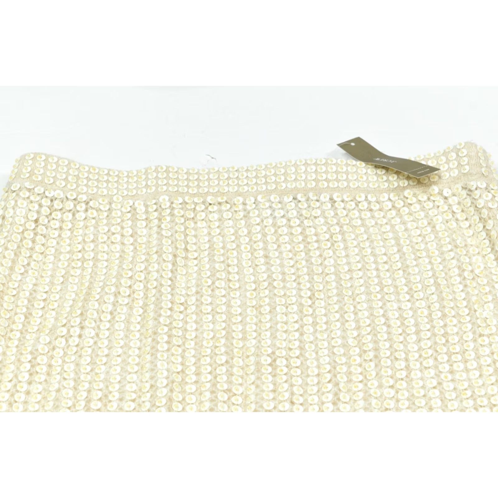 J.Crew J.CREW Sequin Layered Slip Skirt Womens M Tan Alpaca Blend Pull-On NEW Size 32" / US 10 / IT 46 - 3 Thumbnail