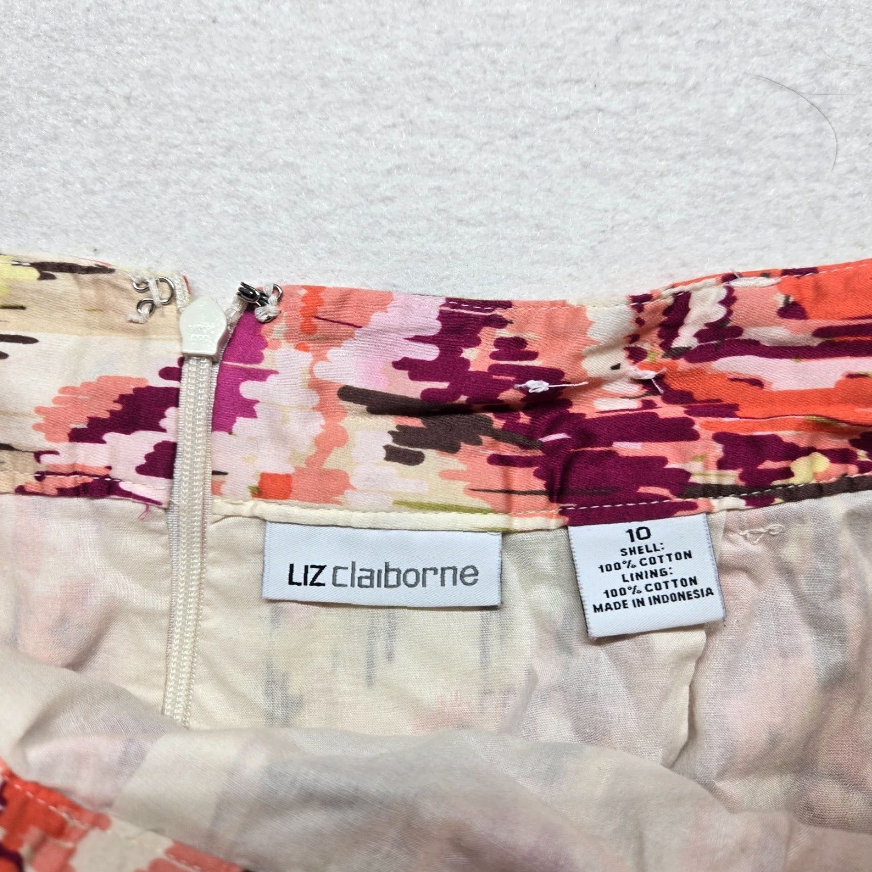 Vintage VINTAGE Xhilaration Women's Short Floral Skirt Elastic Waist Orange XL Flower Pattern Women Size 40" / US 18 - 7 Thumbnail