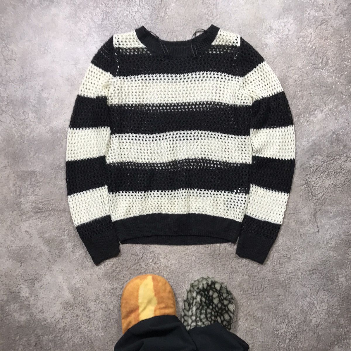If Six Was Nine Vintage Y2K ABSTRACT MOHAIR SWEATER Knitted Oversized 90s Size M / US 6-8 / IT 42-44 - 1 Thumbnail