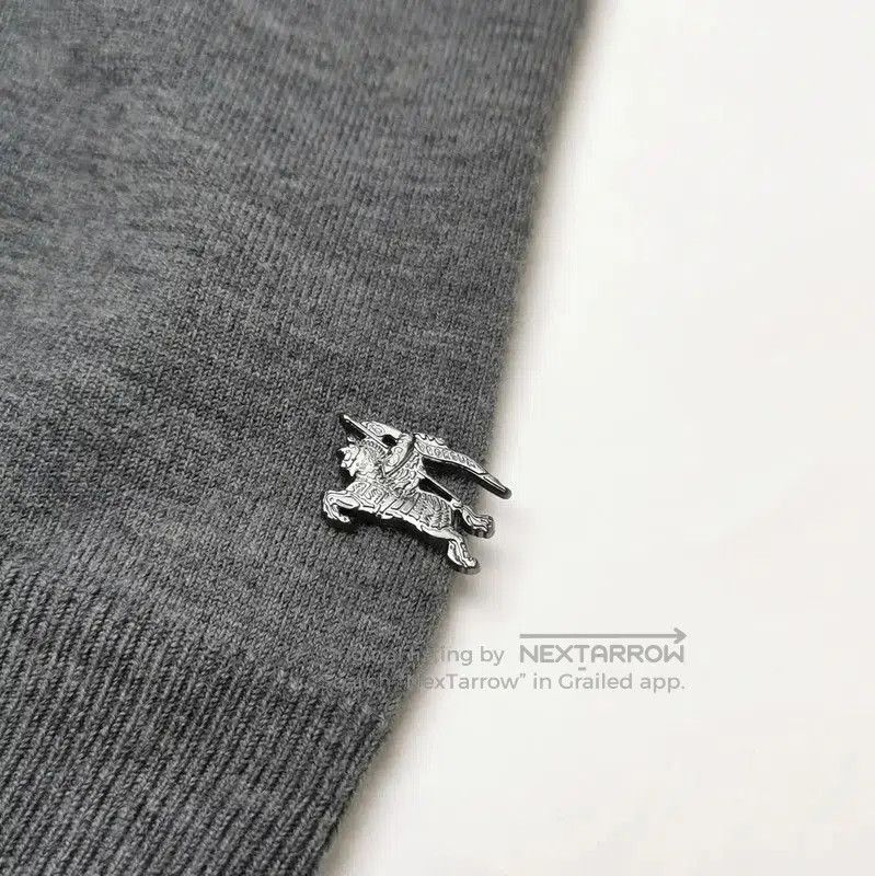 Burberry Burberry Gray Wool Blend Monogram Knit Top. Size S / US 4 / IT 40 - 3 Thumbnail