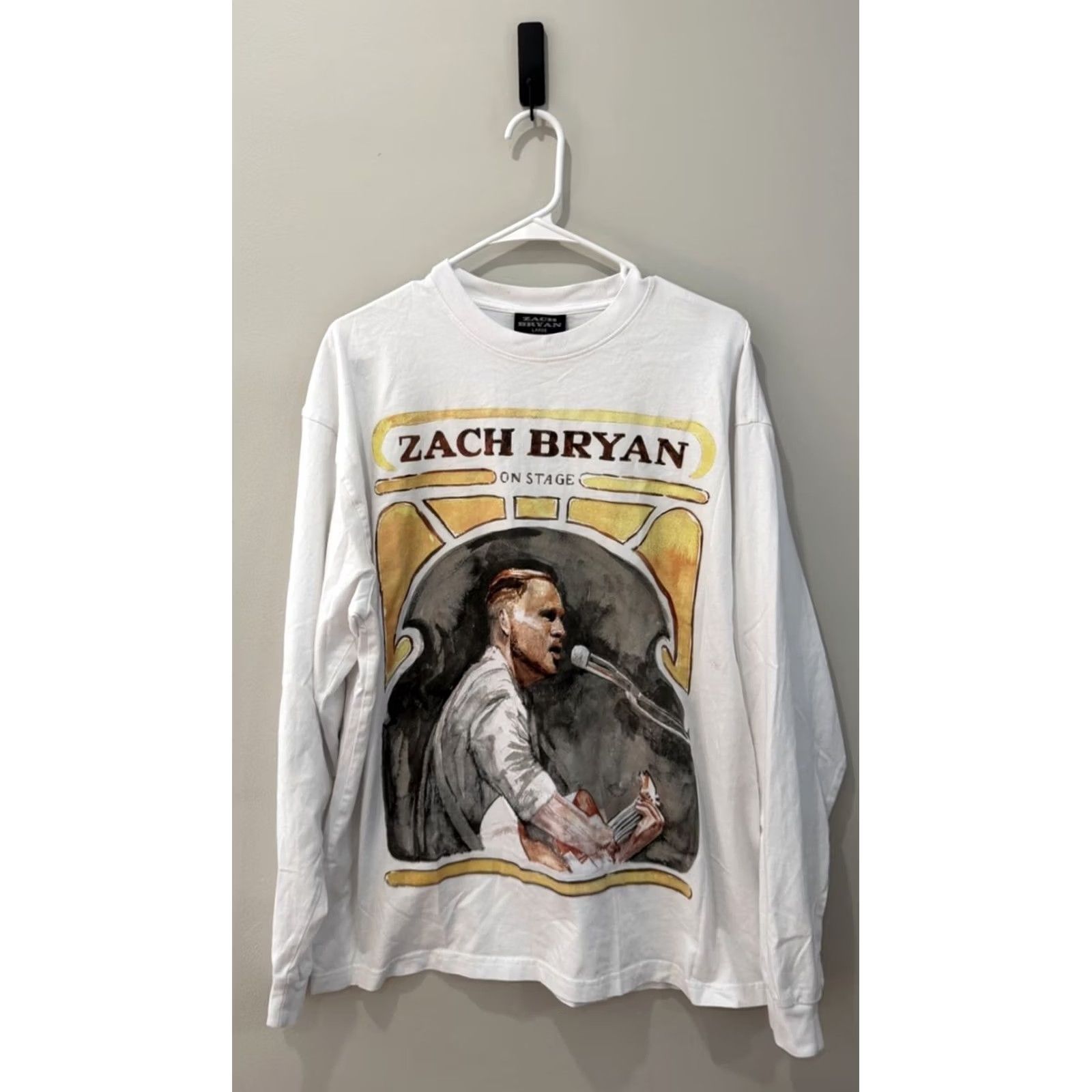 Vintage Zach Bryan Concert Graphic Long Sleeve Shirt Large White Men Size US L / EU 52-54 / 3 - 2 Thumbnail