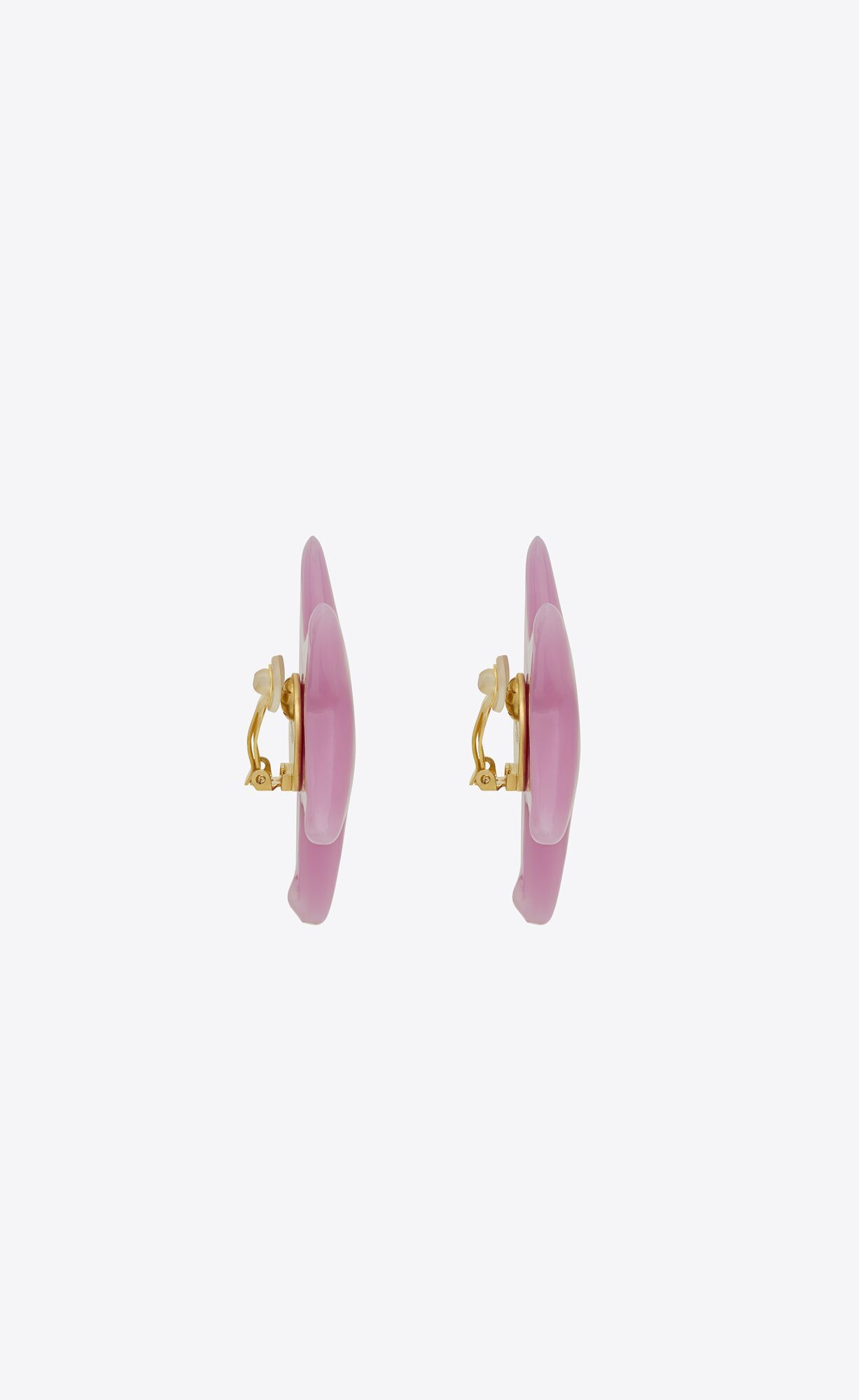 Saint Laurent Paris o1smrcs1224 Size: OS / Star Earrings In Metal Resin Pink Size ONE SIZE - 3 Thumbnail