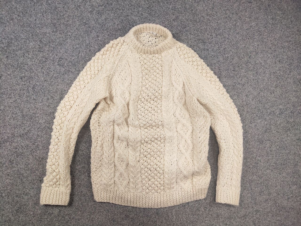 Vintage Vintage 70's Grigoropoulos Fisherman Hand Cable Knit Sweater Size US L / EU 52-54 / 3 - 8 Thumbnail