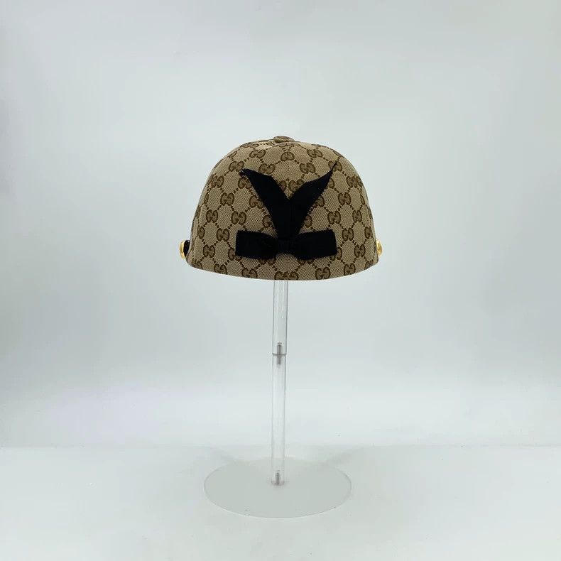 Gucci Gucci Brown logo jacquard full printed cotton cap baseball Size ONE SIZE - 4 Thumbnail