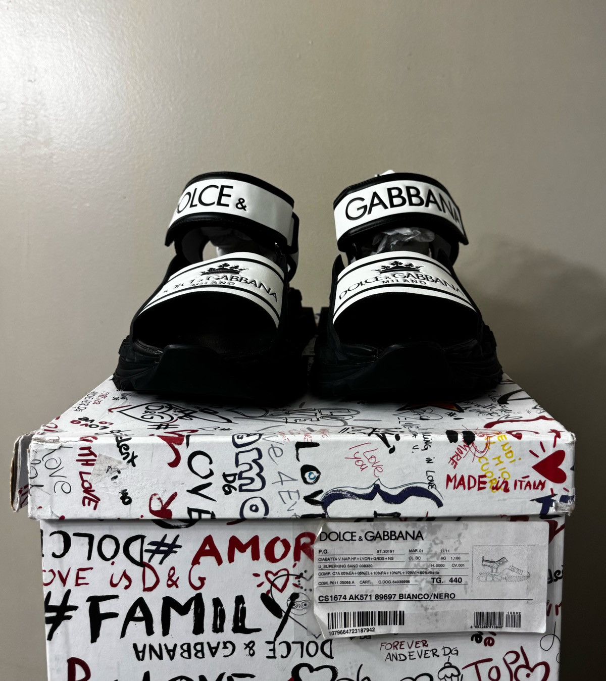 Dolce & Gabbana Super King Shark Slides Size US 11 / EU 44 - 2 Thumbnail