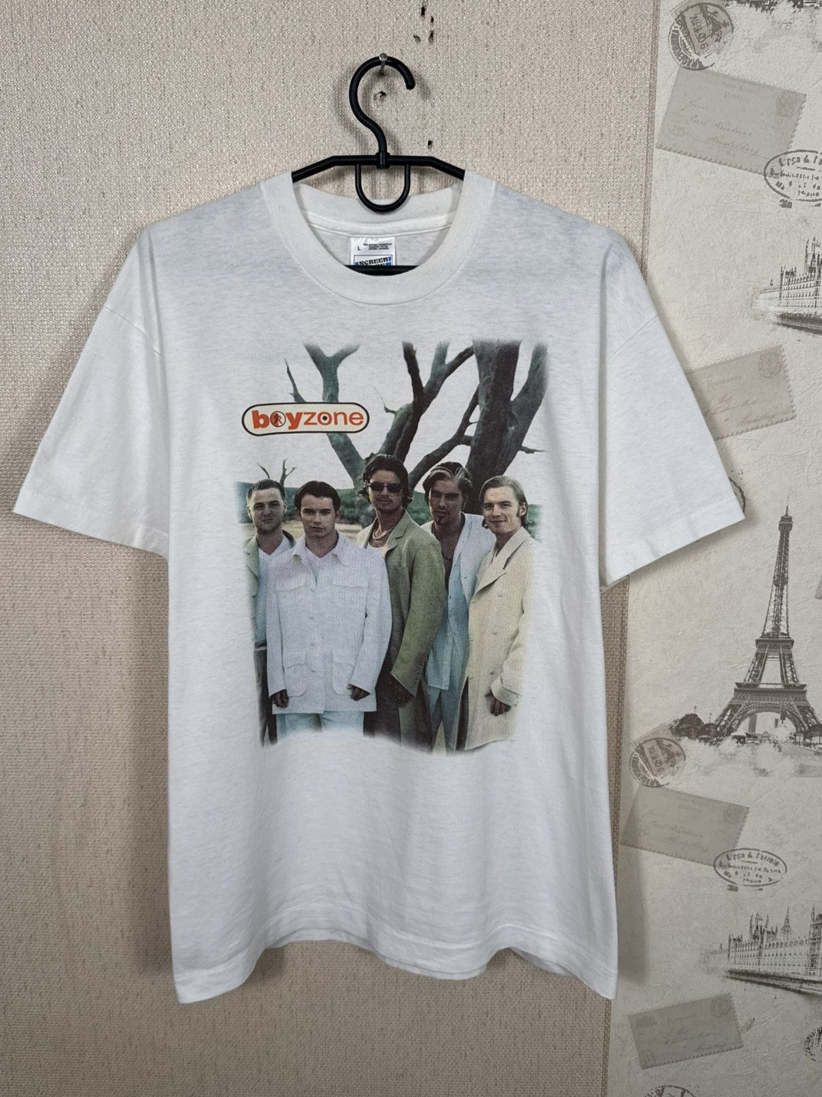Other Vintage Boyzone T shirt 1997 Summer Tour Band White Hype L Size US L / EU 52-54 / 3 - 10 Thumbnail