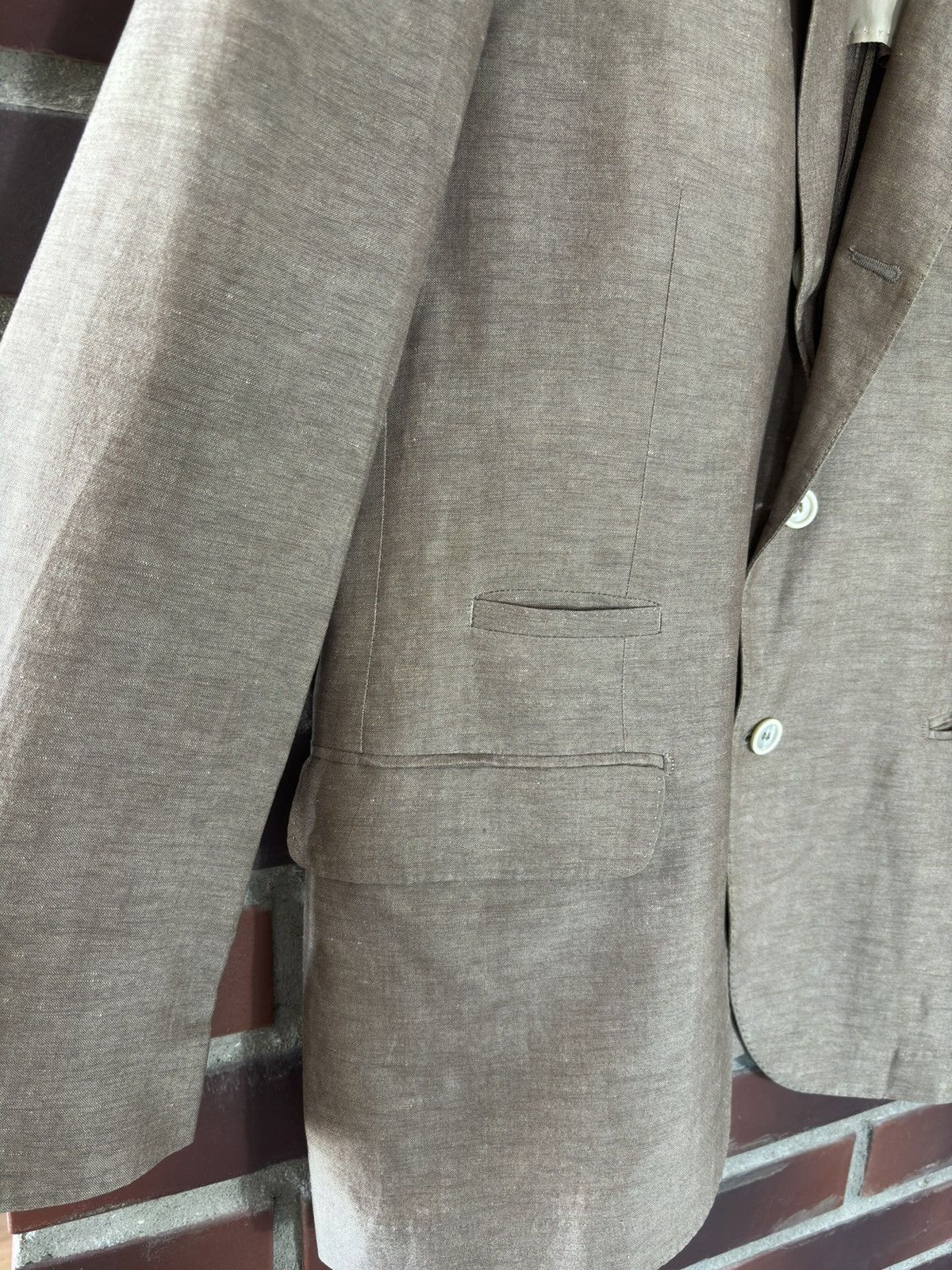 Brunello Cucinelli × Designer Brunello Cucinelli Linen Light Blazer Blazer Suit Jacket Size 44R - 4 Thumbnail