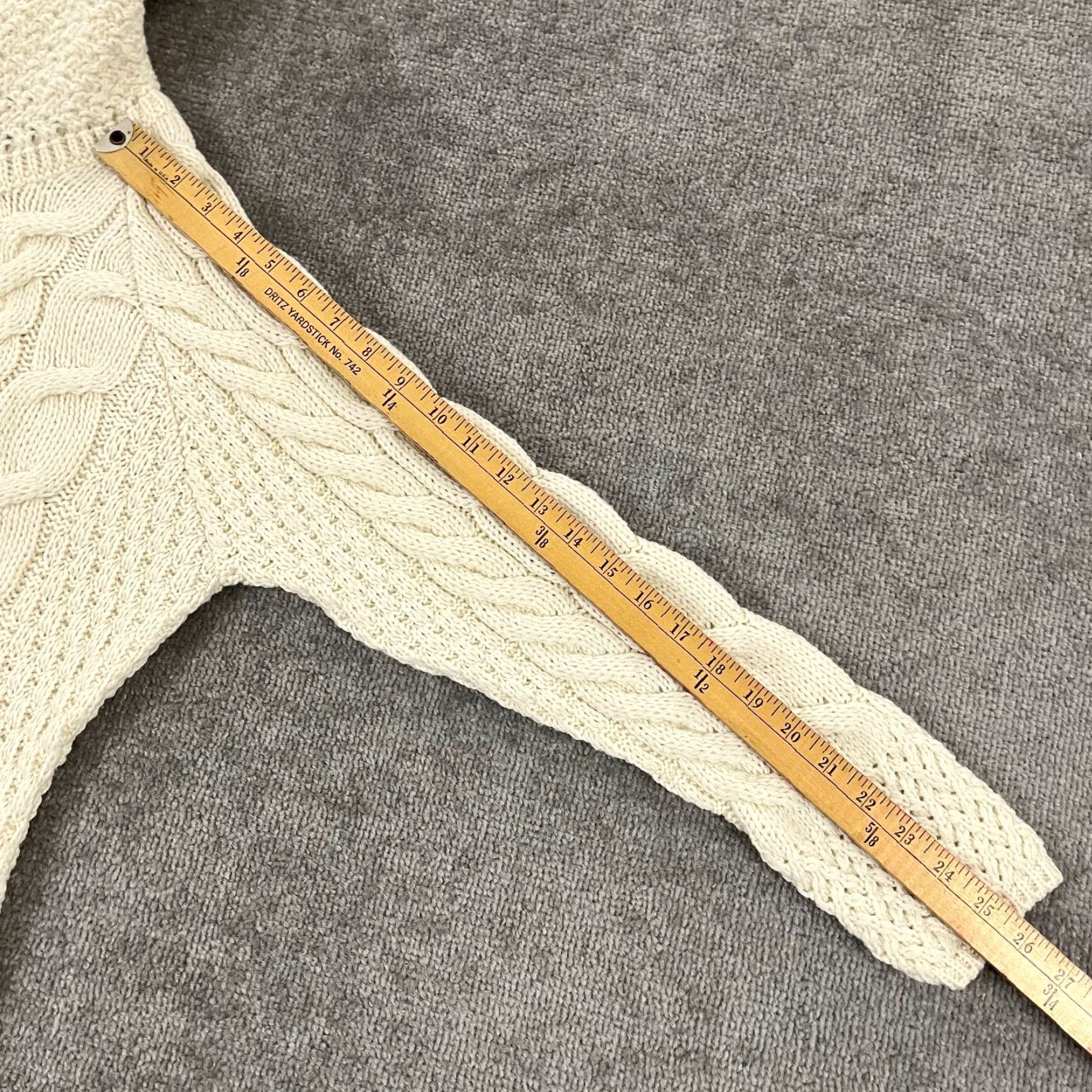 Vintage SHANNON Sweater Women Small Ivory White Merino Wool Heavyweight Knit Roll Neck Size S / US 4 / IT 40 - 6 Thumbnail