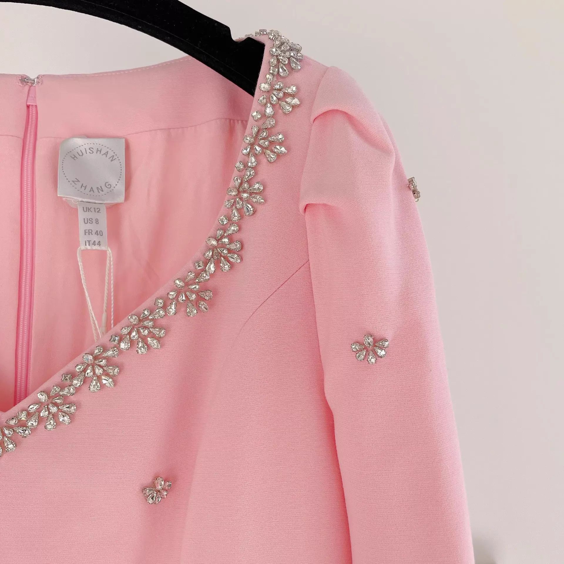 HUISHAN ZHANG Huishan Zhang pink crystal long dress F40 Size M / US 6-8 / IT 42-44 - 3 Thumbnail