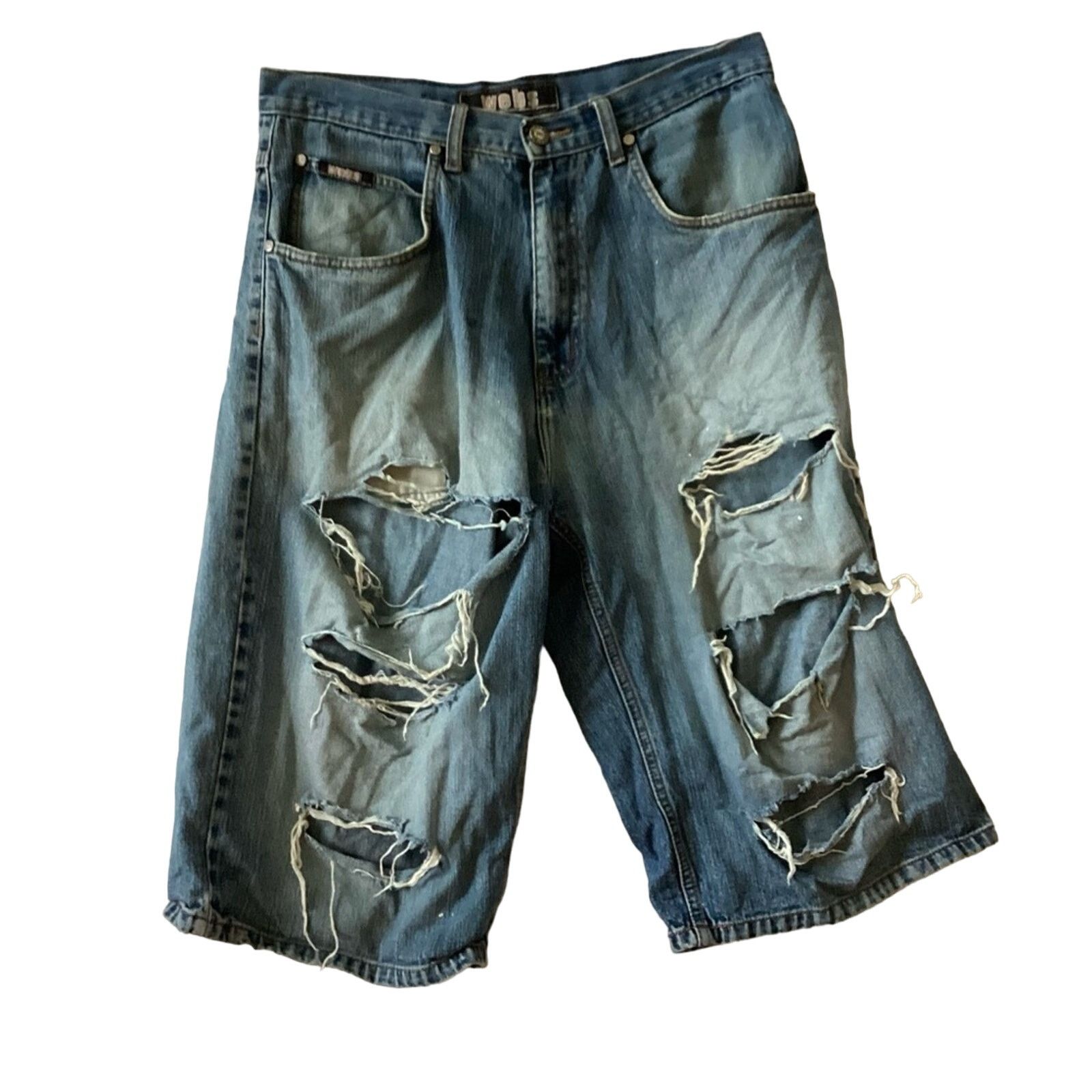 Other Webs Ripped Baggy Jean Shorts Size US 32 / EU 48 - 1 Thumbnail