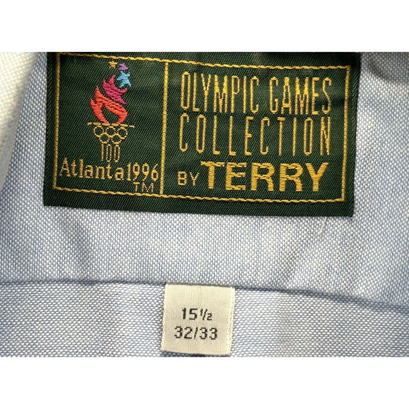Vintage VINTAGE Atlanta 1996 Olympics Shirt Main Selling Point: Embroidered Button-Front Shirt Adult Men 15.5 Blue 1990s Olympic Mens Shirt Size US M / EU 48-50 / 2 - 5 Thumbnail