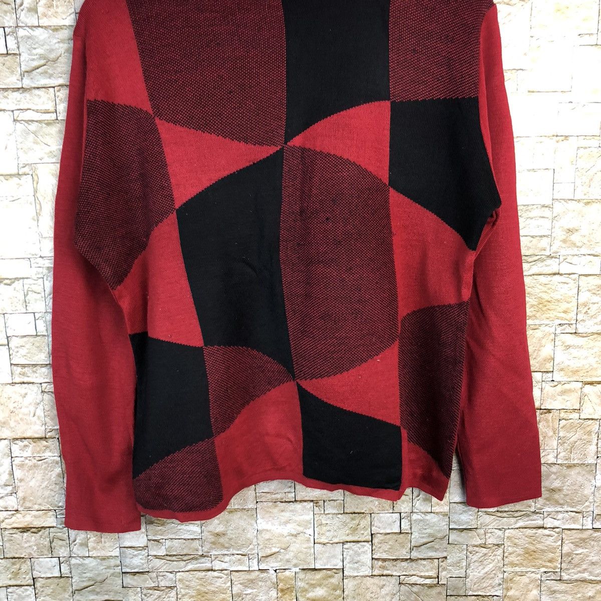 Vintage Japanese Brand Red Knitwear #A682 Size L / US 10 / IT 46 - 3 Thumbnail
